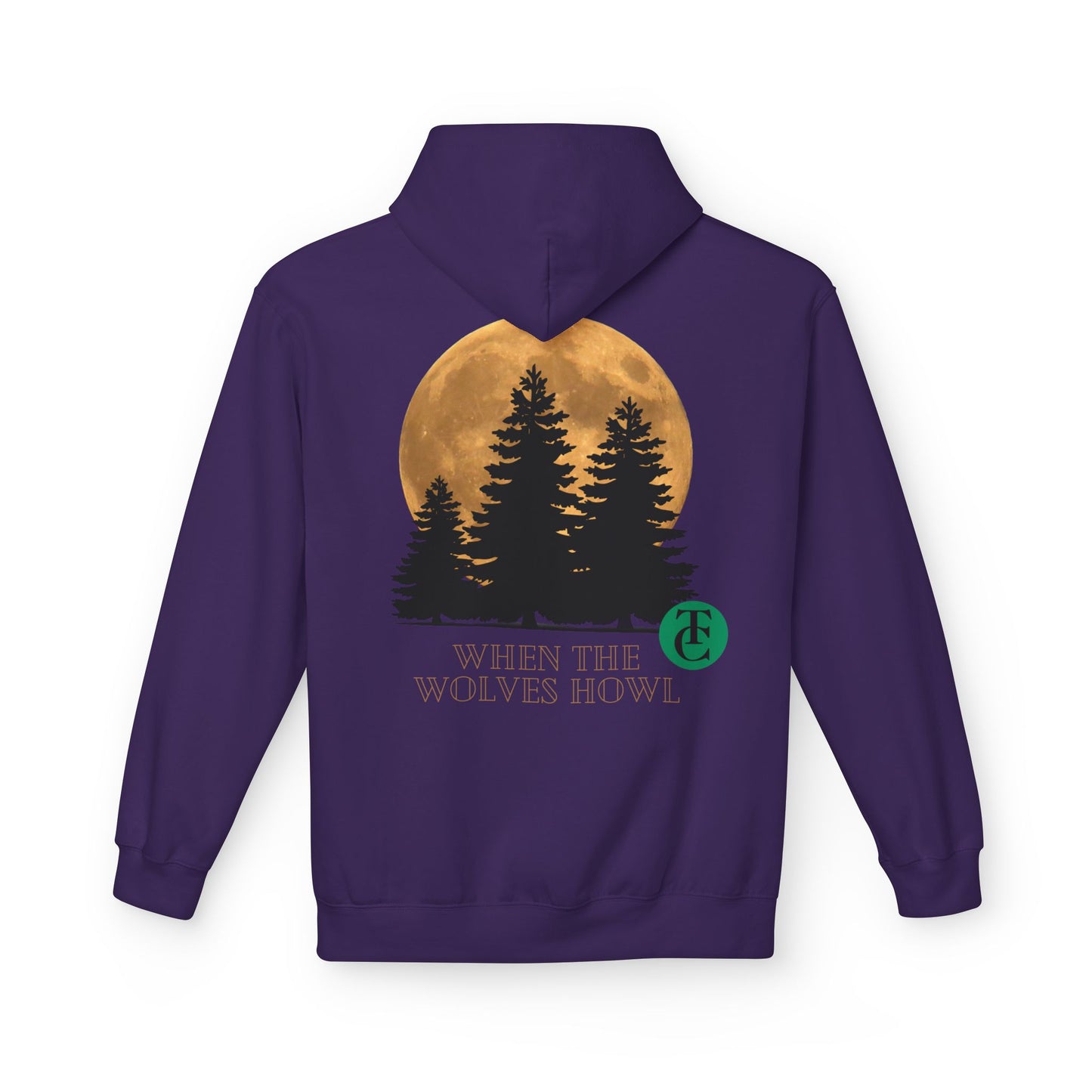 Midweight Softstyle Fleece Hoodie - 'When the Wolves Howl' Design