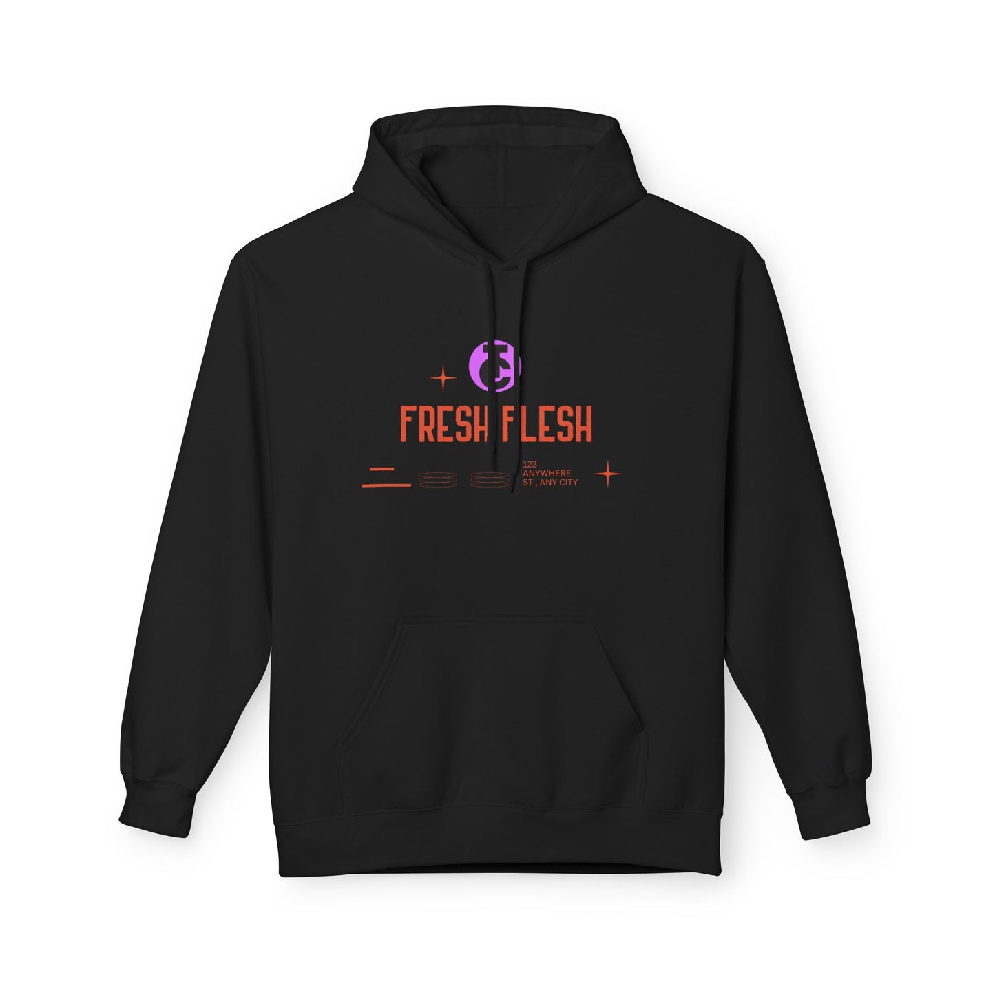Fresh Flesh Graphic Hoodie for Trendsetters Midweight Fleece Sweatshirt - THE CATCH