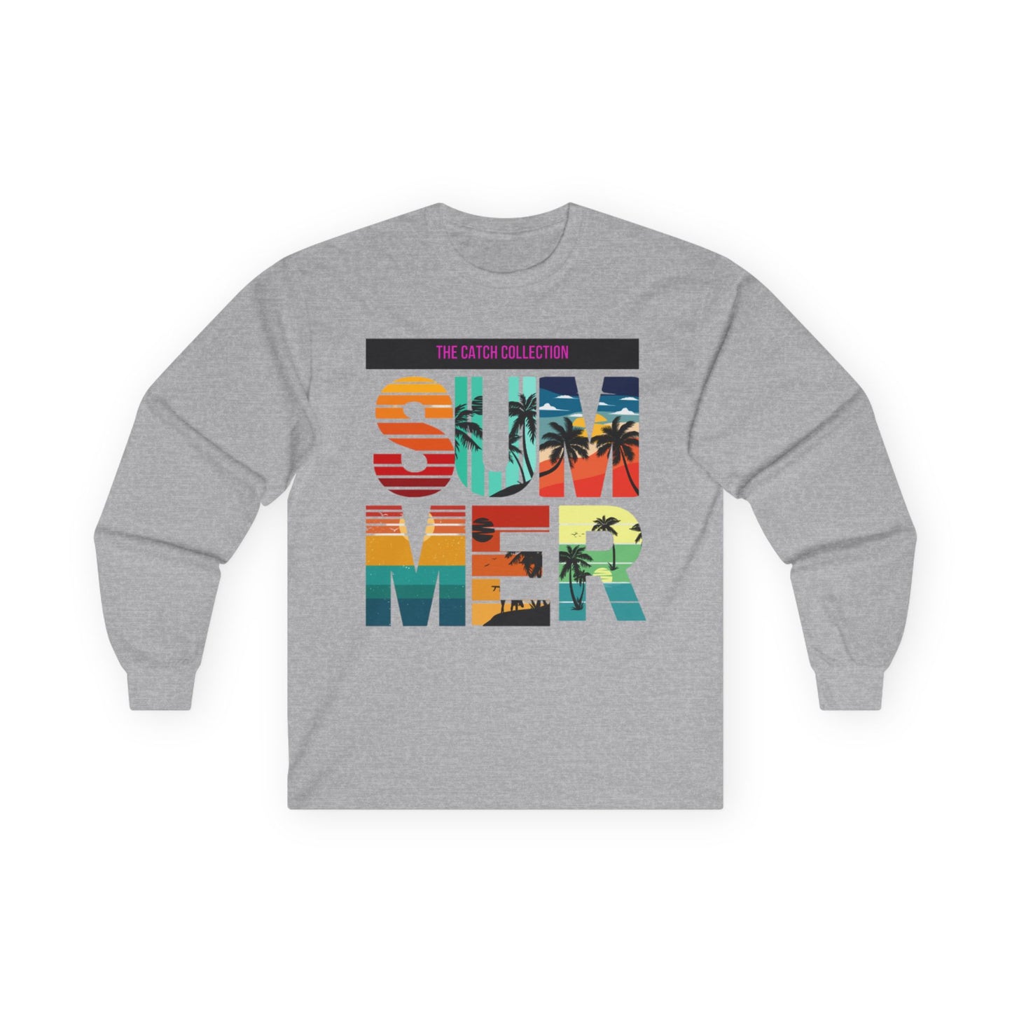 Catch Collection Summer Long Sleeve Tee - Cotton Shirt for Relaxed Vibes
