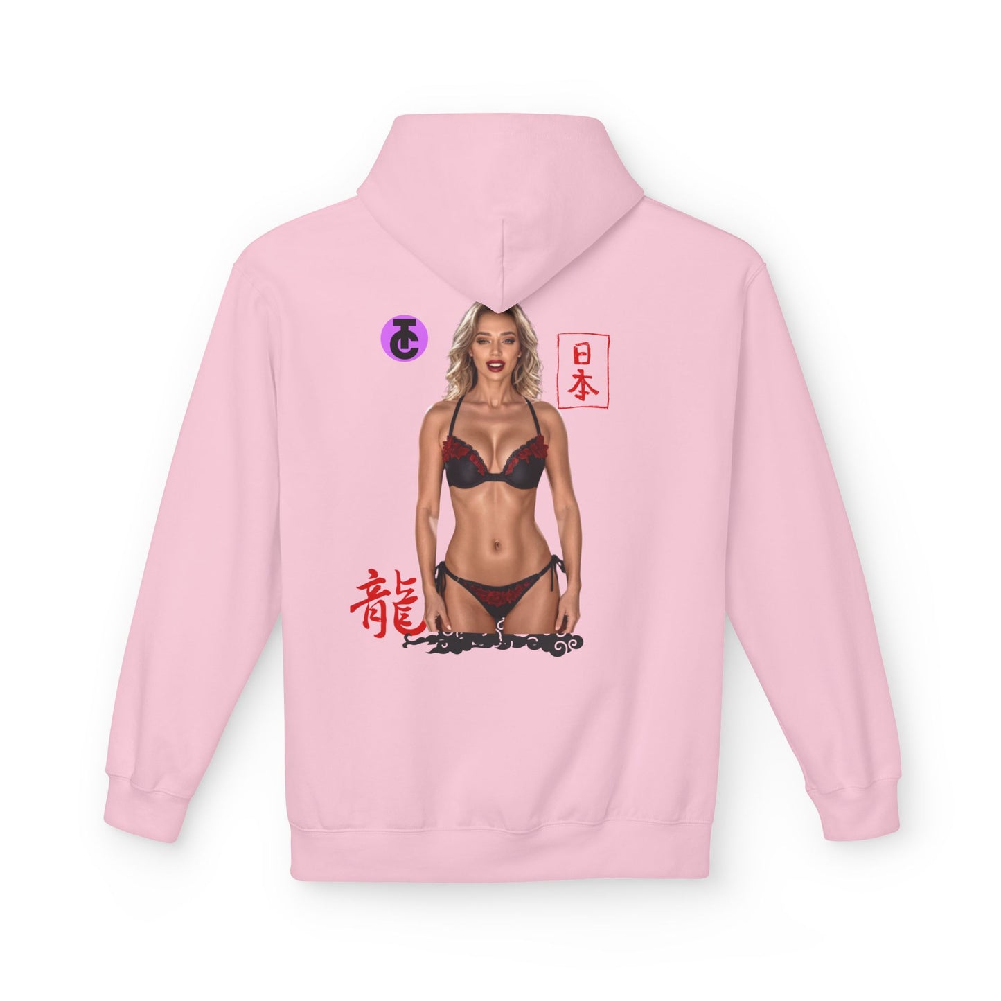Midweight Softstyle Fleece Hoodie - Vibrant Japanese-Inspired Design