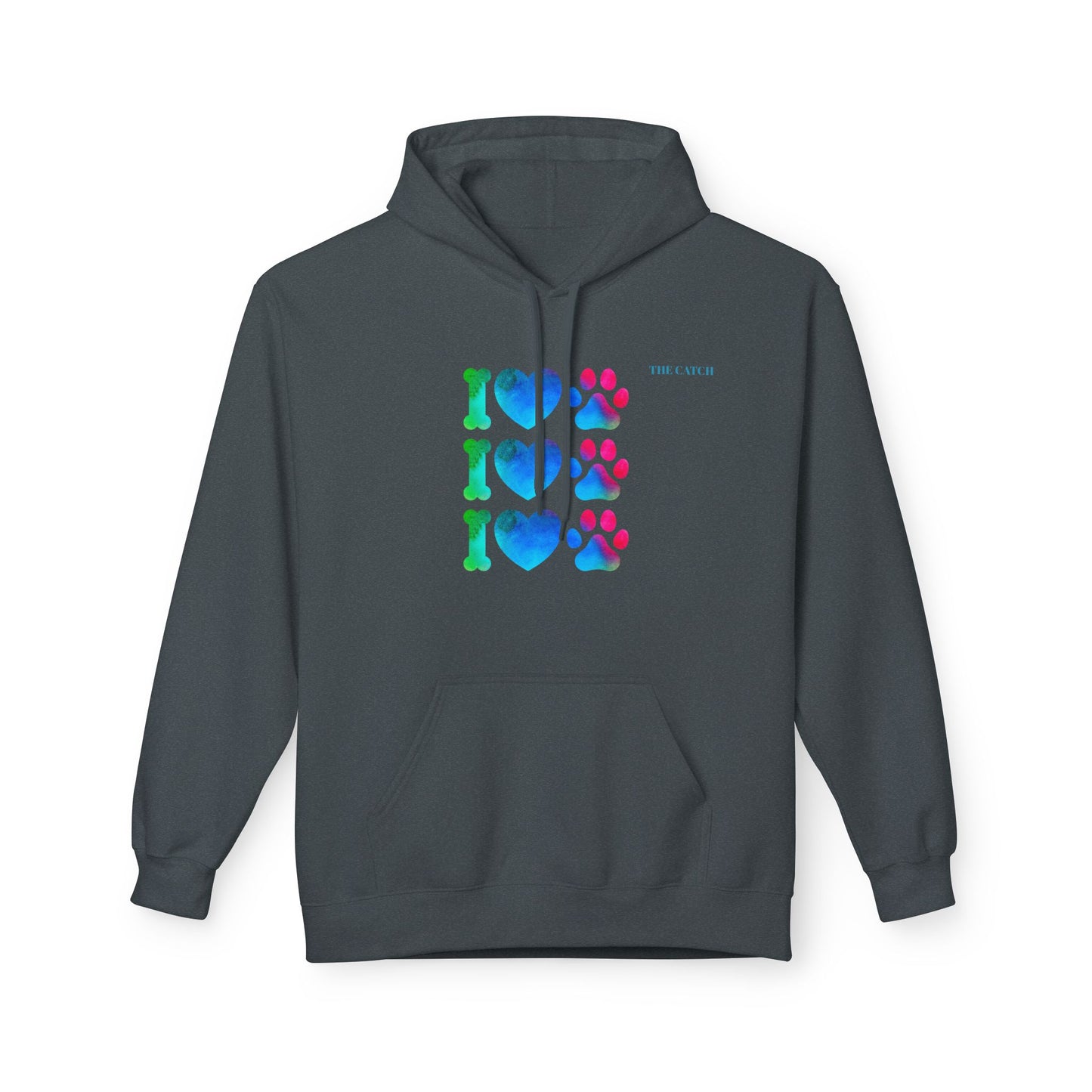 I Love Pets Midweight Softstyle Fleece Hoodie – Perfect Gift for Animal Lovers