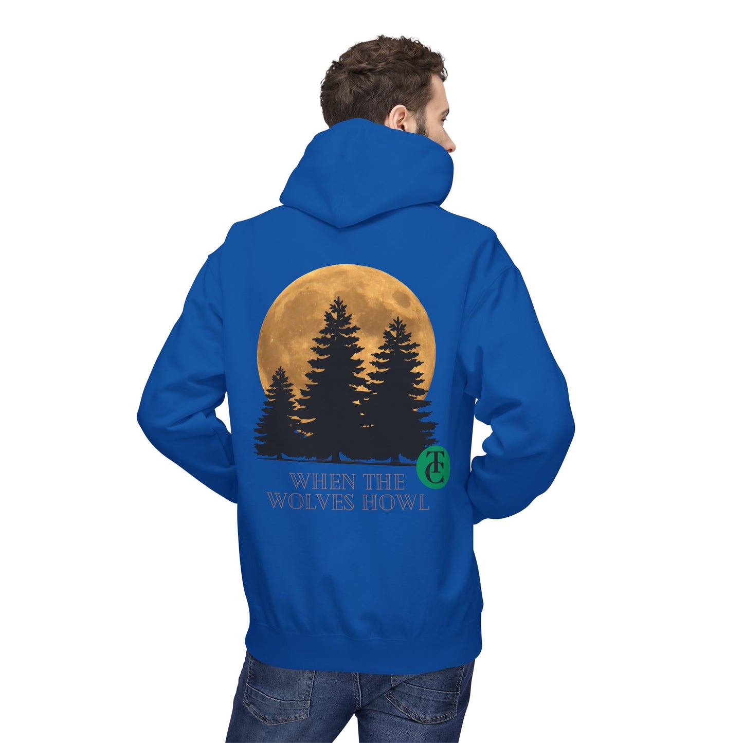 Midweight Softstyle Fleece Hoodie - 'When the Wolves Howl' Design