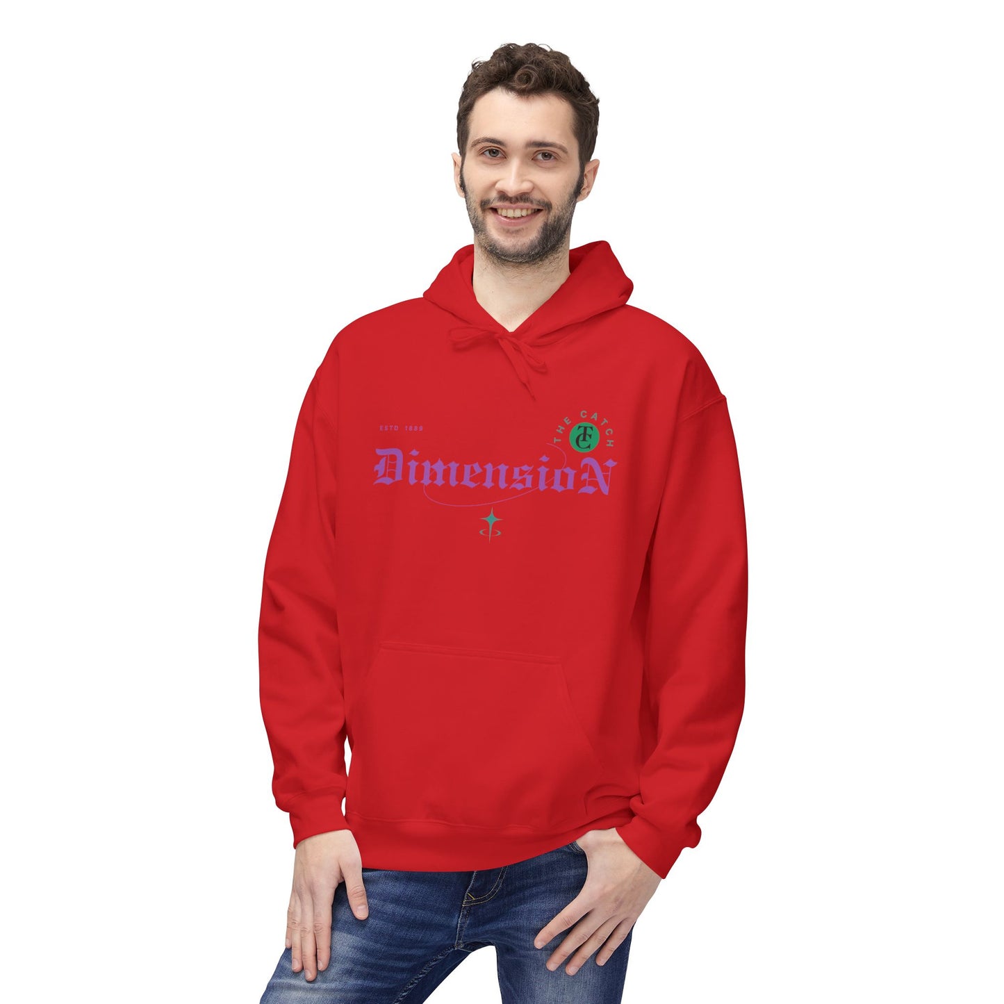 Cosmic Dimension Hoodie | Softstyle Fleece Wear, Unique Graphic Pullover, Gift for Astronomers, Casual Streetwear