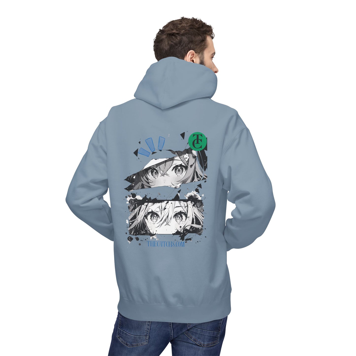Midweight Fleece Hoodie with Eye-Catching Graphic Design