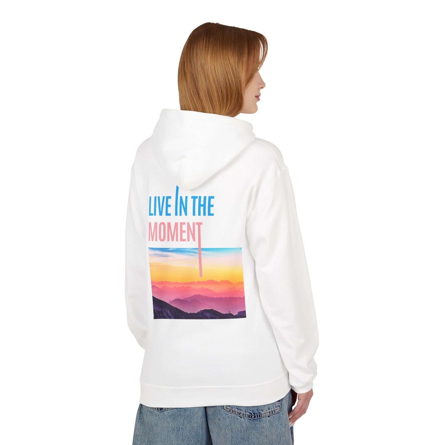Midweight Hoodie - "Live in the Moment" Casual Fleece Sweatshirt - THE CATCH