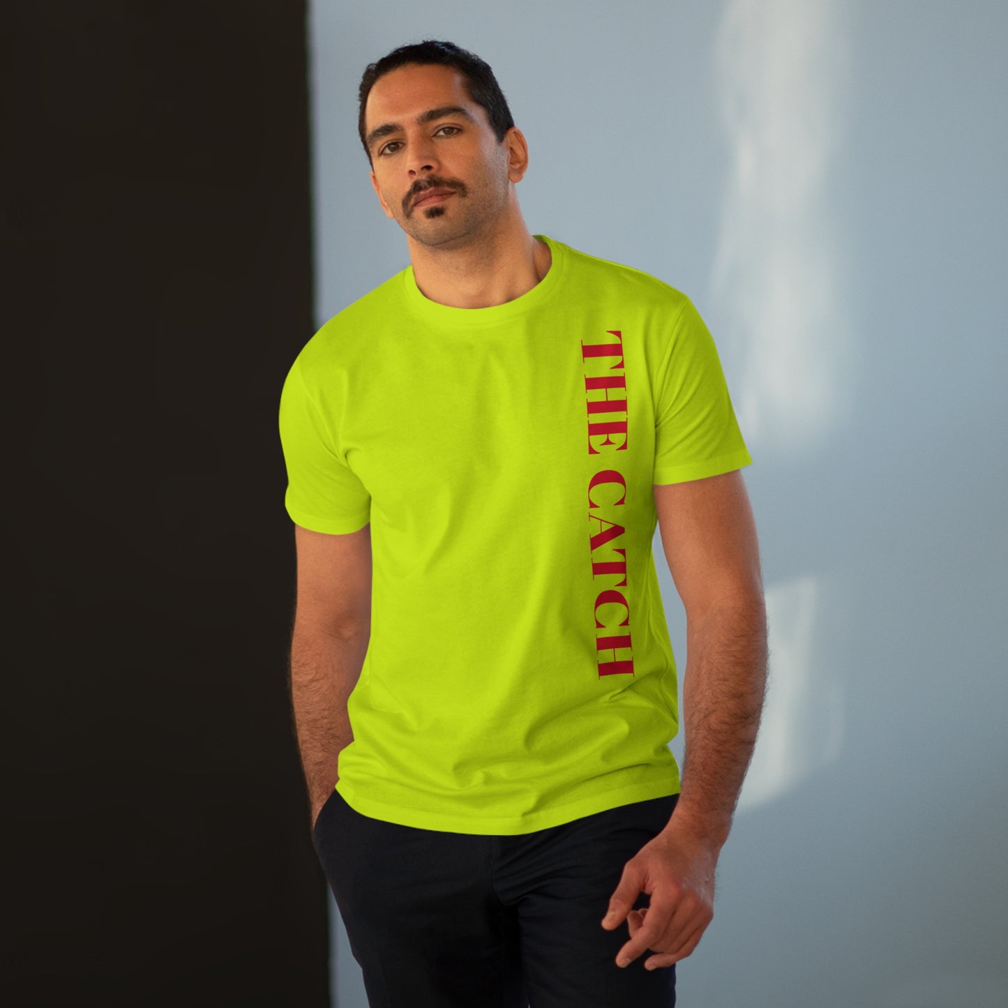 Men's Modern-fit Tee - 'The Catch' Graphic Tee with 'Reincarnation' Design