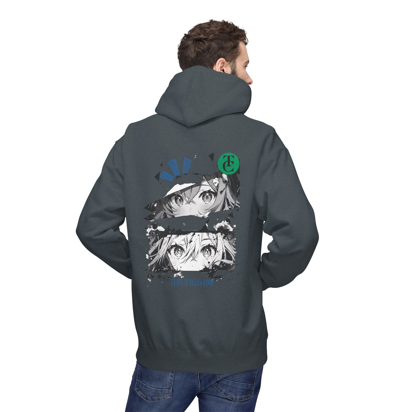 Midweight Fleece Hoodie with Eye-Catching Graphic Design