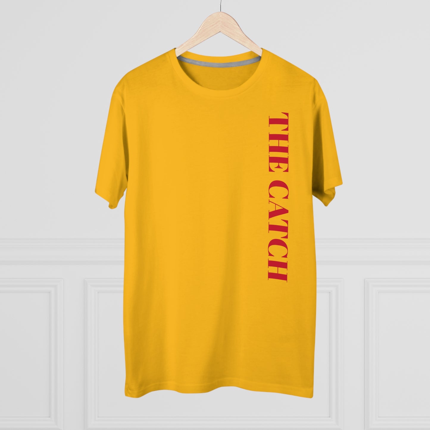 Urban Fashion Men's Modern-fit Tee - 'THE CATCH' Graphic Shirt for Trendsetters - THE CATCH