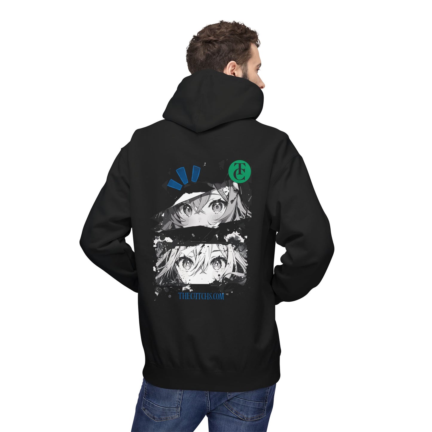 Midweight Fleece Hoodie with Eye-Catching Graphic Design - THE CATCH