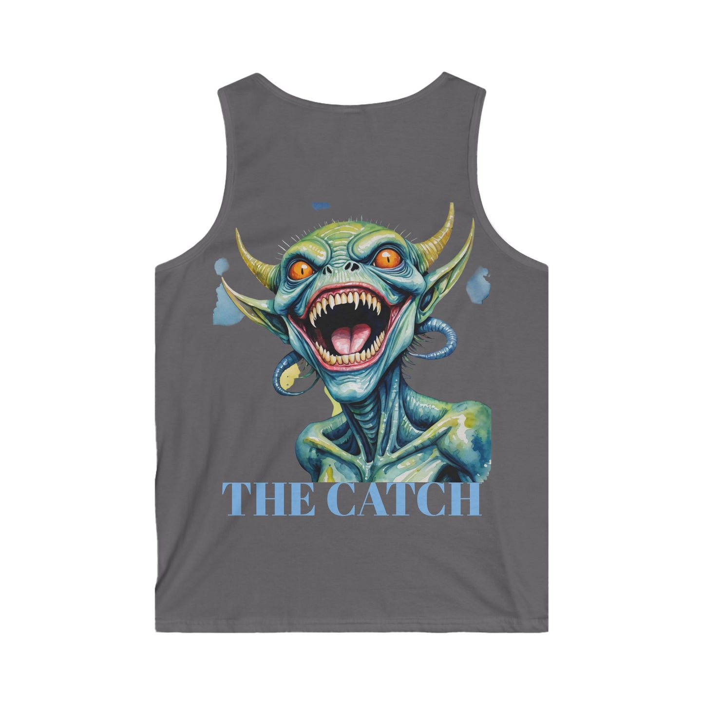 Men's Softstyle Tank Top - "The Catch" Graphic Tee for Summer Adventures