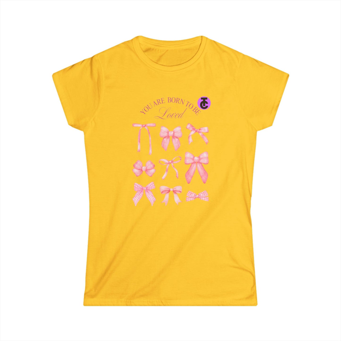 Chic Bow-Themed Women's Softstyle Tee - Perfect for Casual Days, Birthdays, and Celebrations, Birthday Gift, Cute Graphic Shirt - THE CATCH