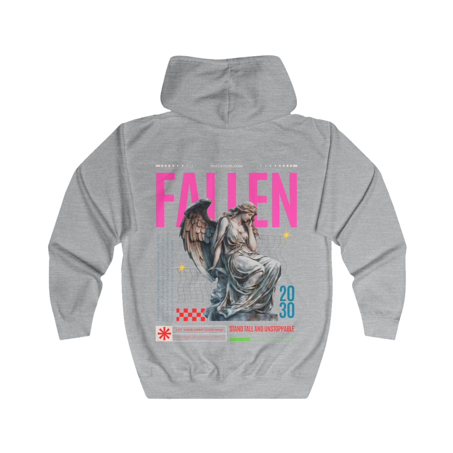 Fallen Angel Full Zip Hoodie - Stand Tall and Unstoppable