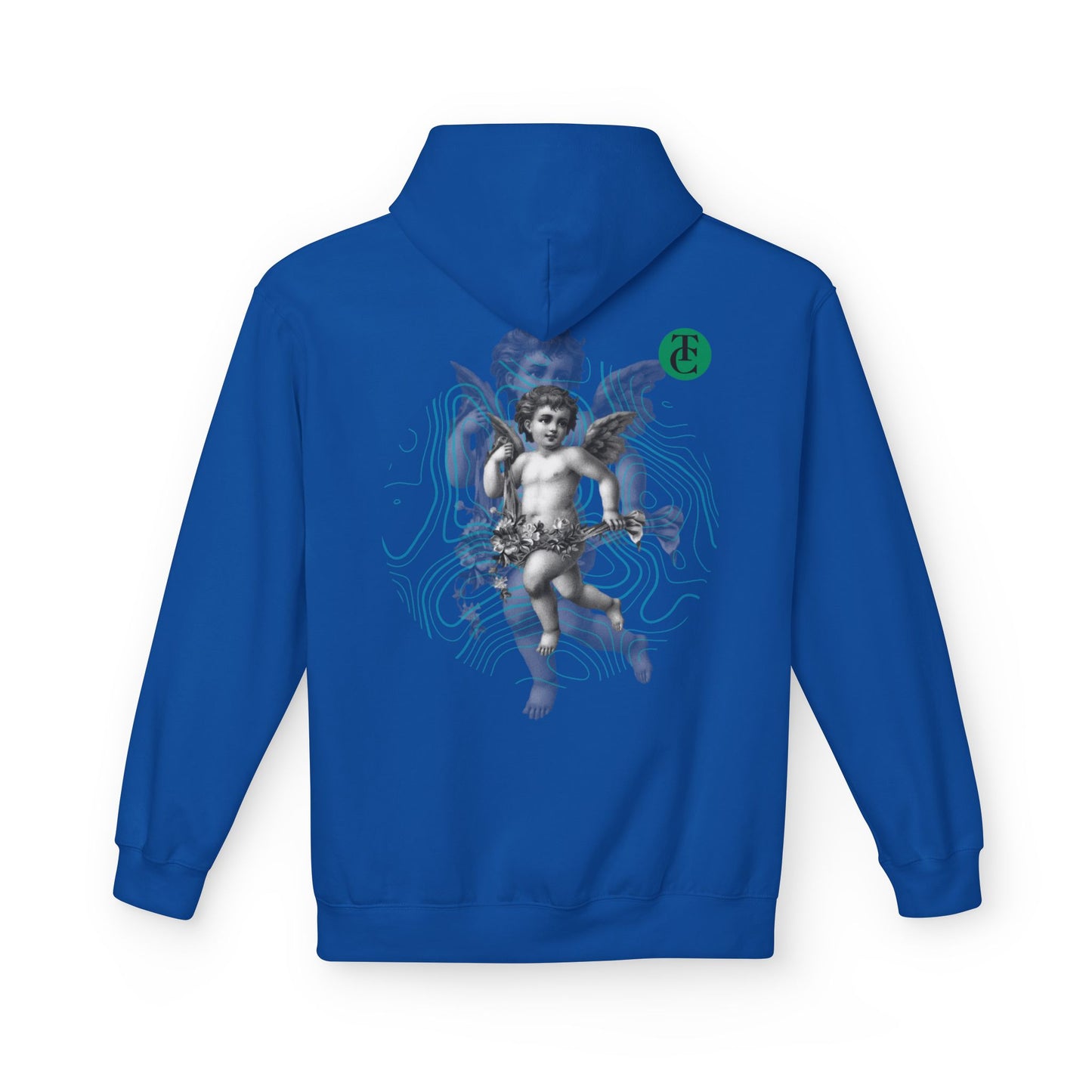 Fleece Hoodie with Cupid Design - Softstyle, Comfortable, Perfect for Casual Wear