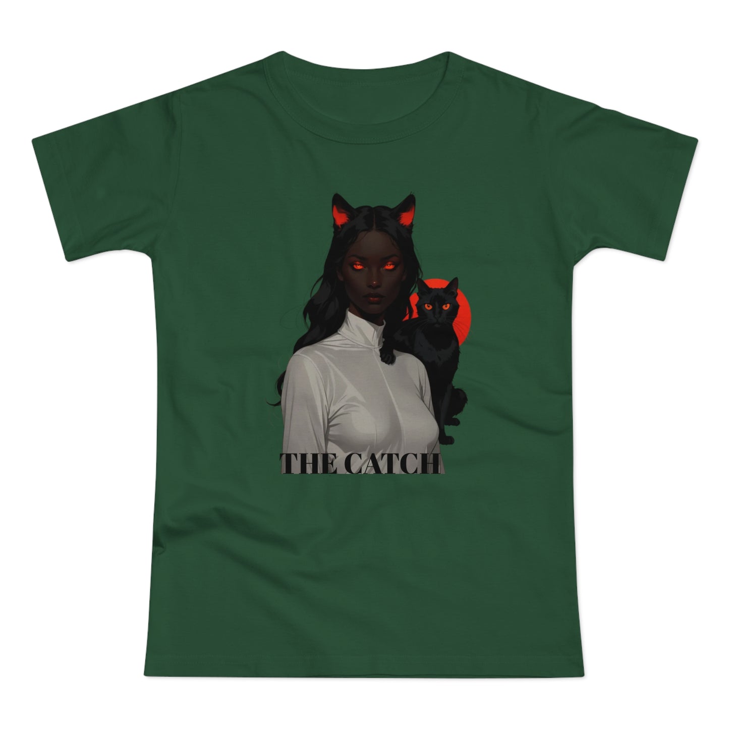 The Catch Women's T-Shirt - Stylish Cat-Themed Graphic Tee for Cat Lovers - THE CATCH
