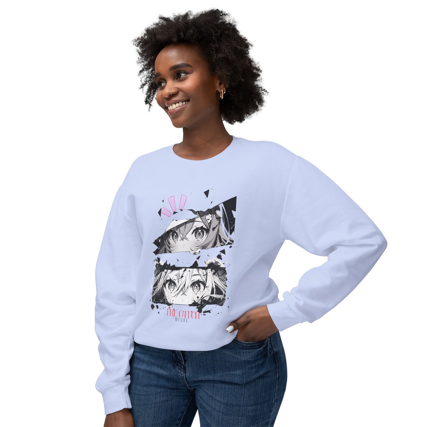Anime Graphic Women's Lightweight Crewneck Sweatshirt - Perfect Gift for Fans