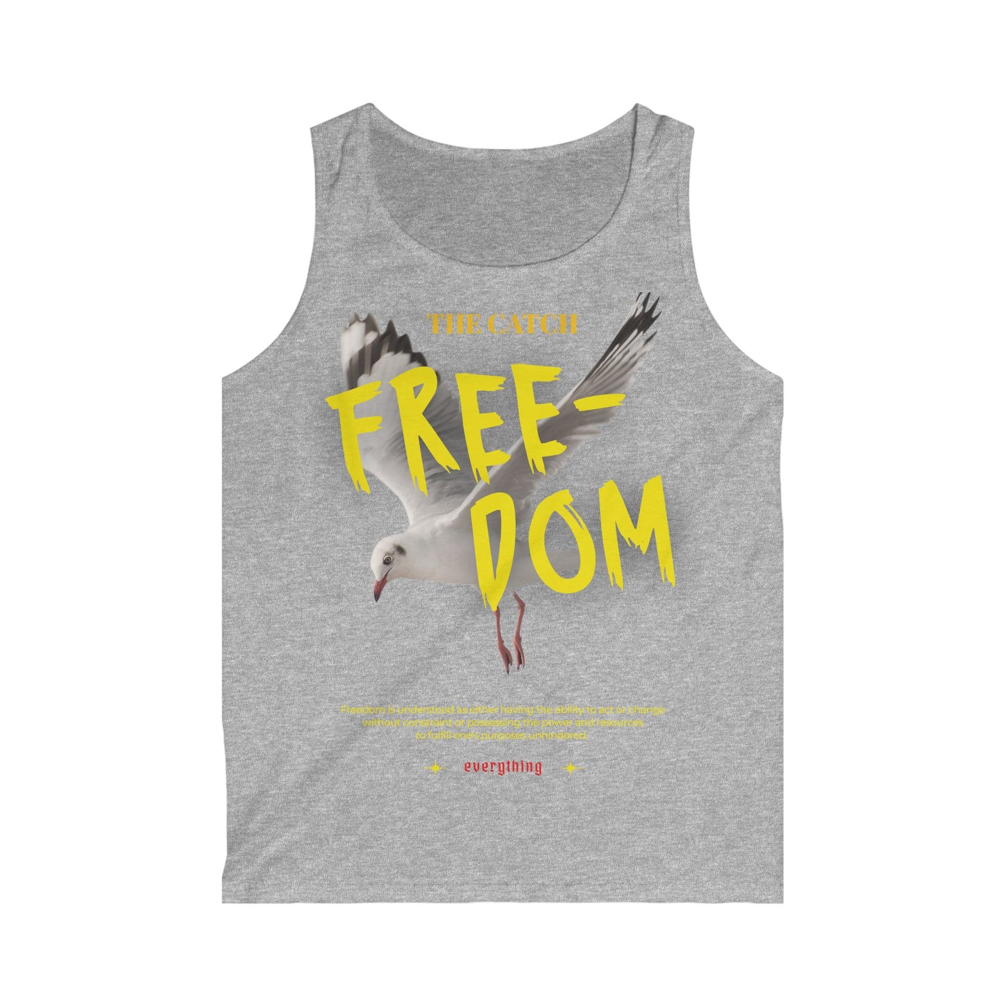 Men's Softstyle Tank Top - Freedom Catch Graphic Tee