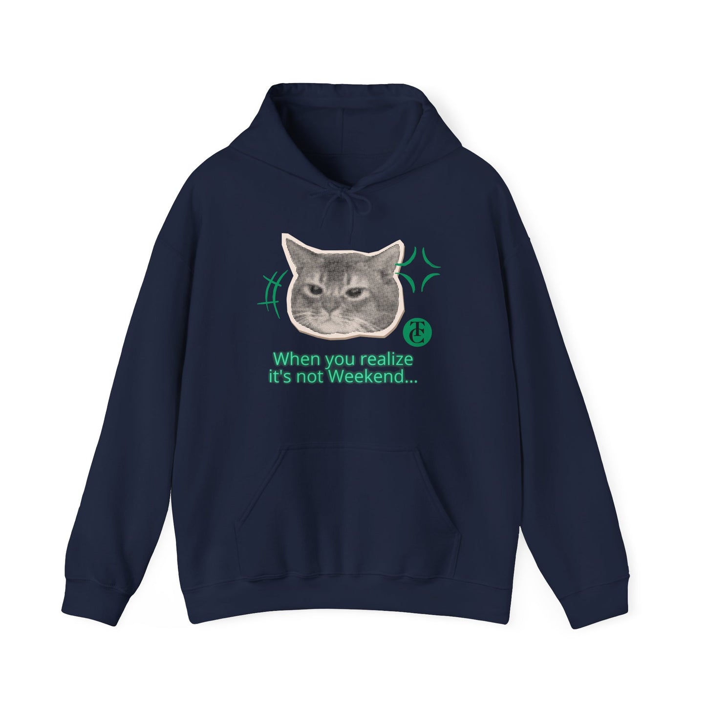 Cat Humor Sweatshirt, Funny Hoodie, Weekend Vibes Sweatshirt, Hoodie, Gift for Cat Lovers, Cute Cat Apparel - THE CATCH