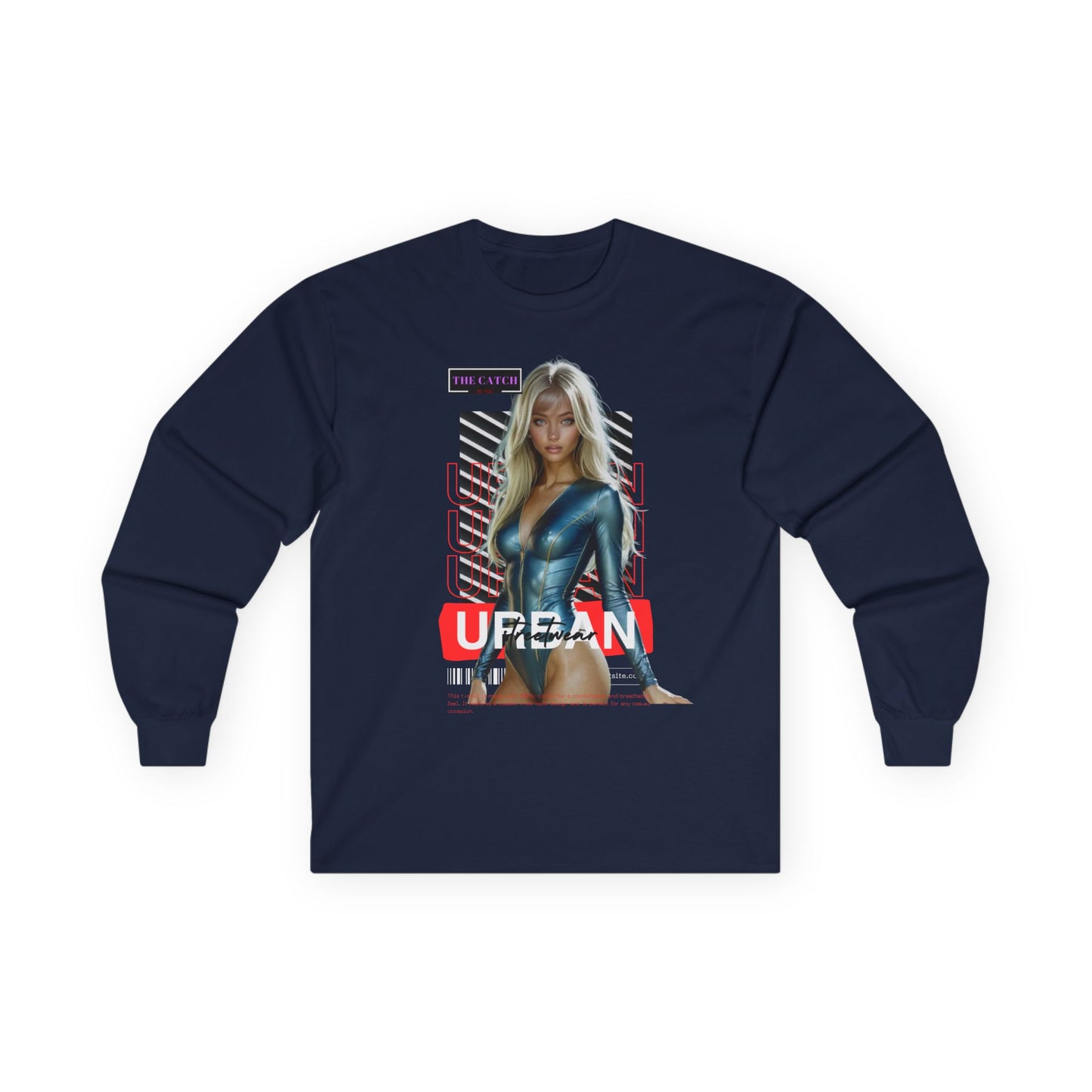 Urban Style Long Sleeve Tee - Trendy Fashion Graphic Shirt - THE CATCH