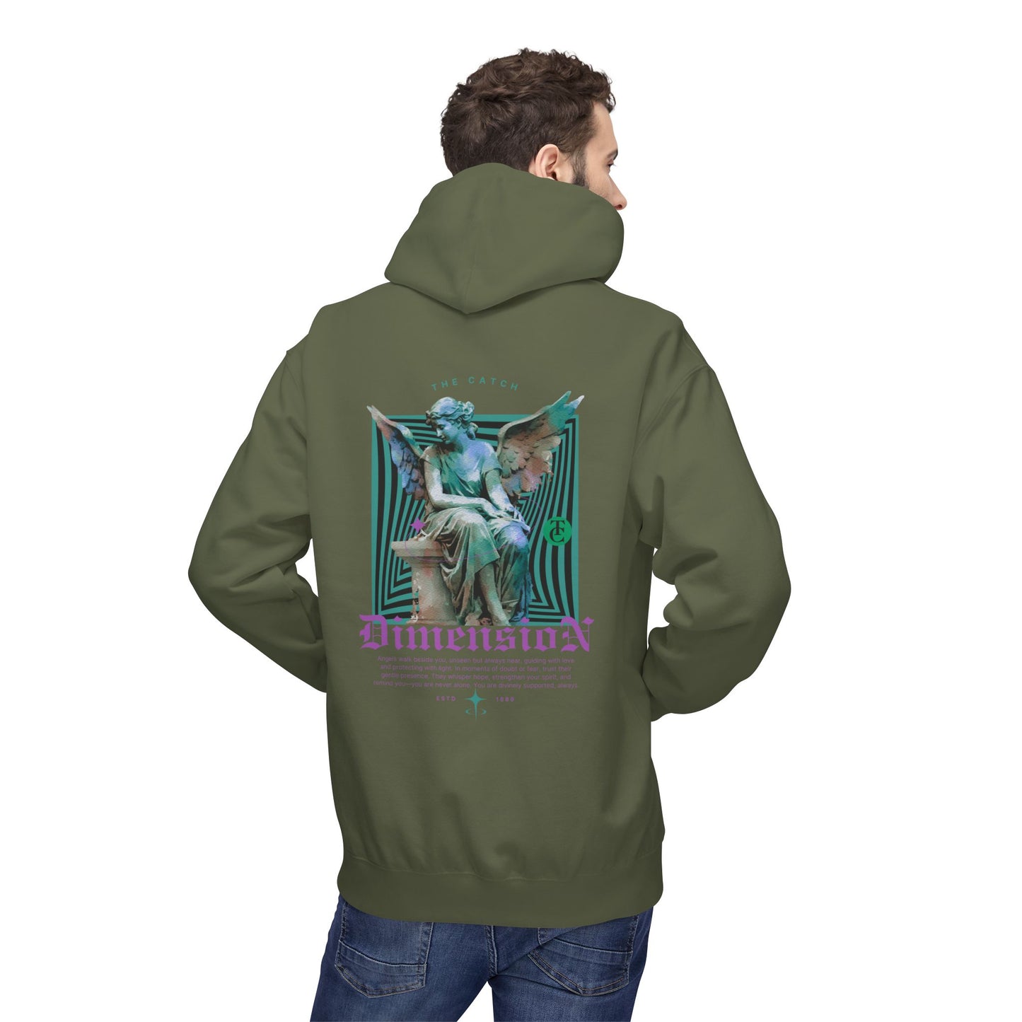 Cosmic Dimension Hoodie | Softstyle Fleece Wear, Unique Graphic Pullover, Gift for Astronomers, Casual Streetwear