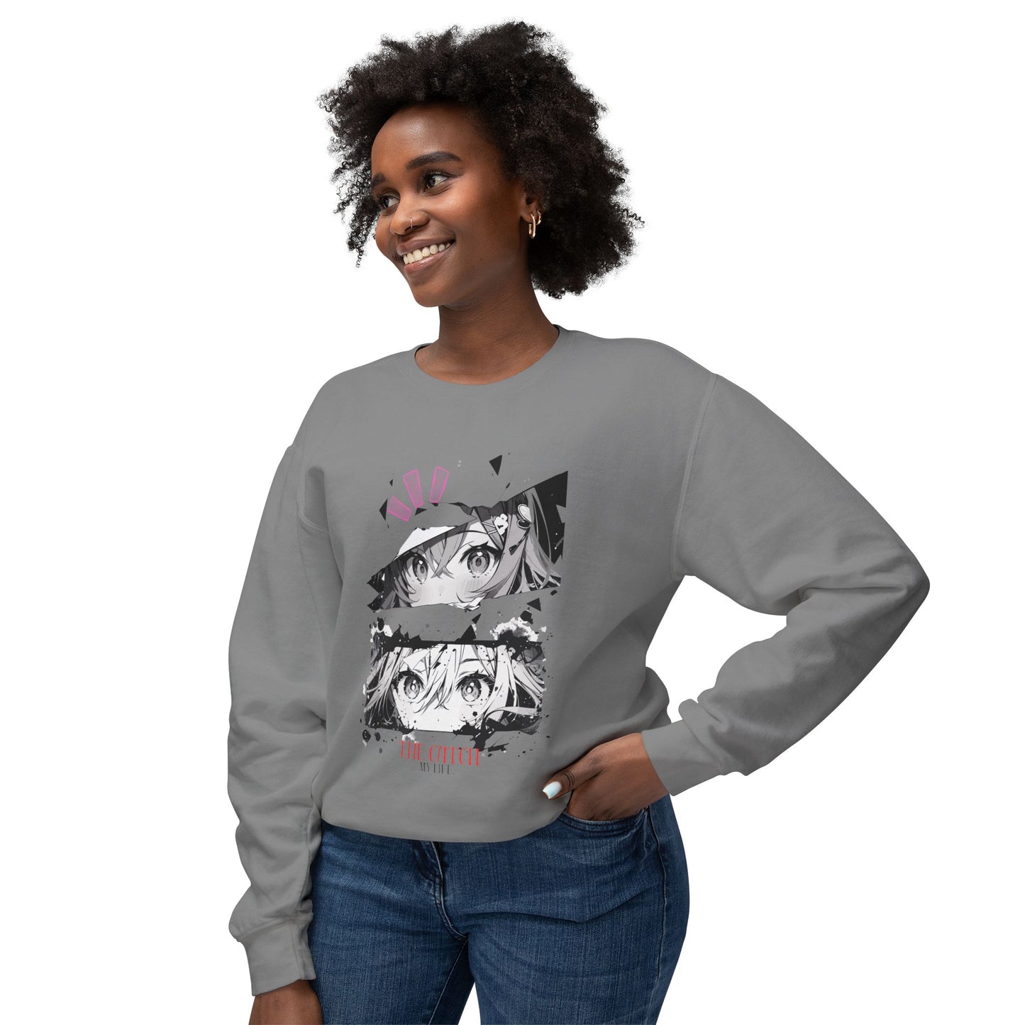 Anime Graphic Women's Lightweight Crewneck Sweatshirt - Perfect Gift for Fans