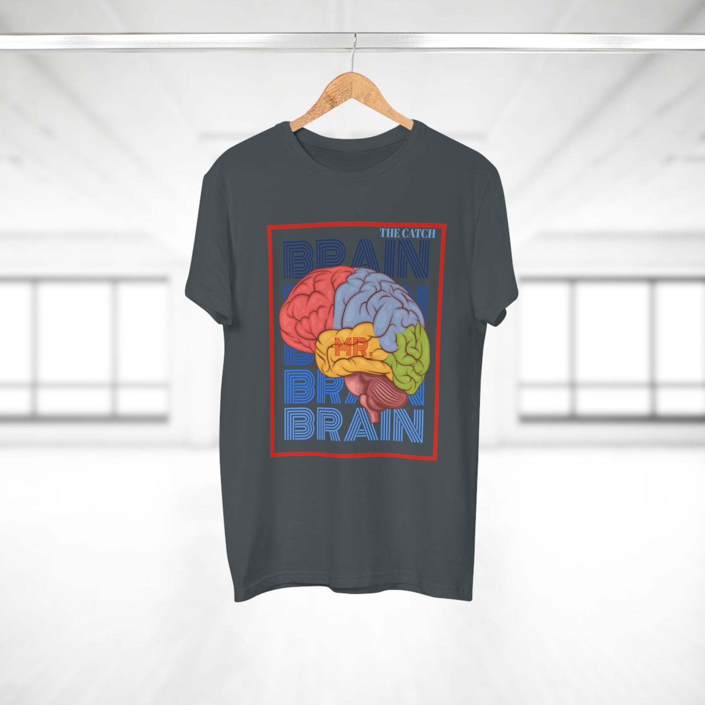 Colorful Brain Graphic T-Shirt - Unique Menswear for Science Lovers