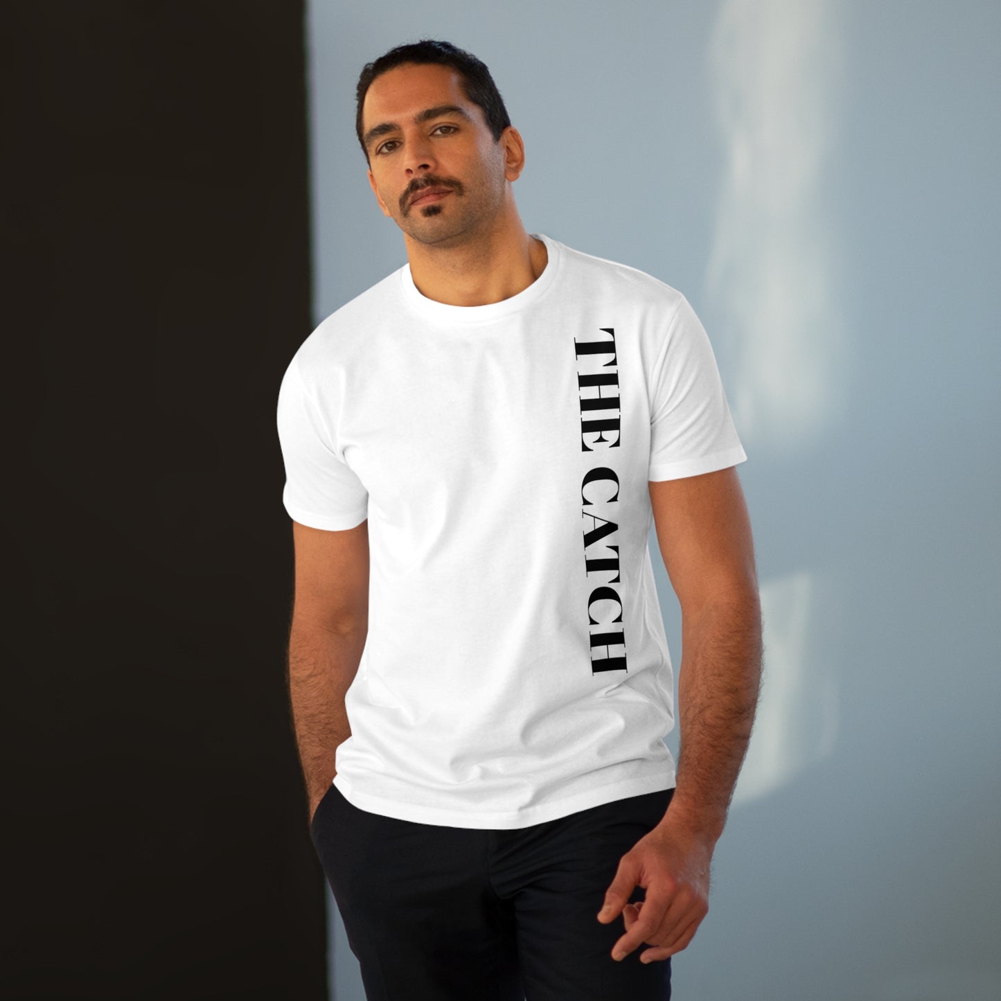 Men's Modern-Fit Tee - 'The Catch' Statement Shirt - THE CATCH