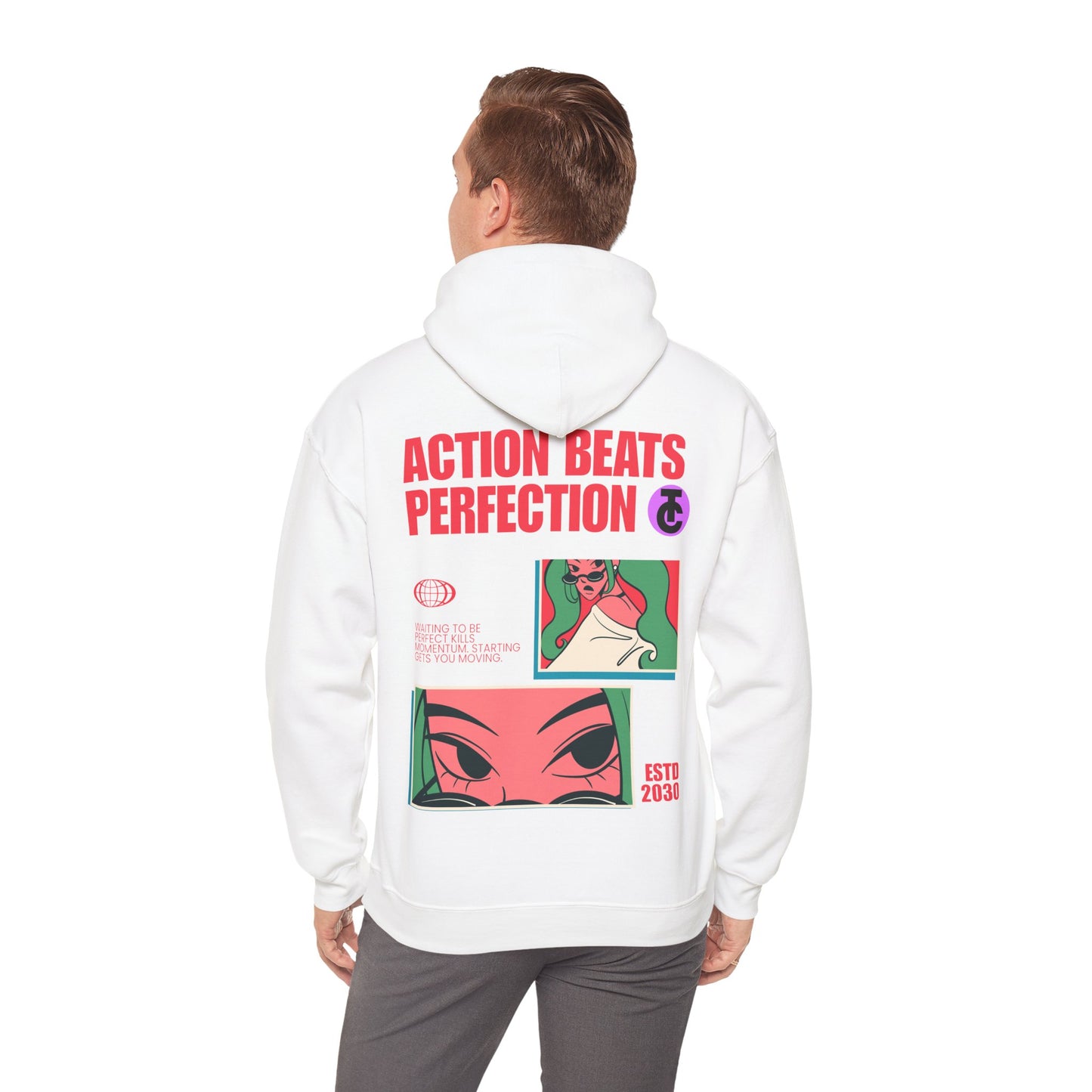 Stylish Hoodie with Bold Graphic Design | Cozy Streetwear for Every Occasion, Trendy Gift, Casual Wear, Fashion Statement - THE CATCH