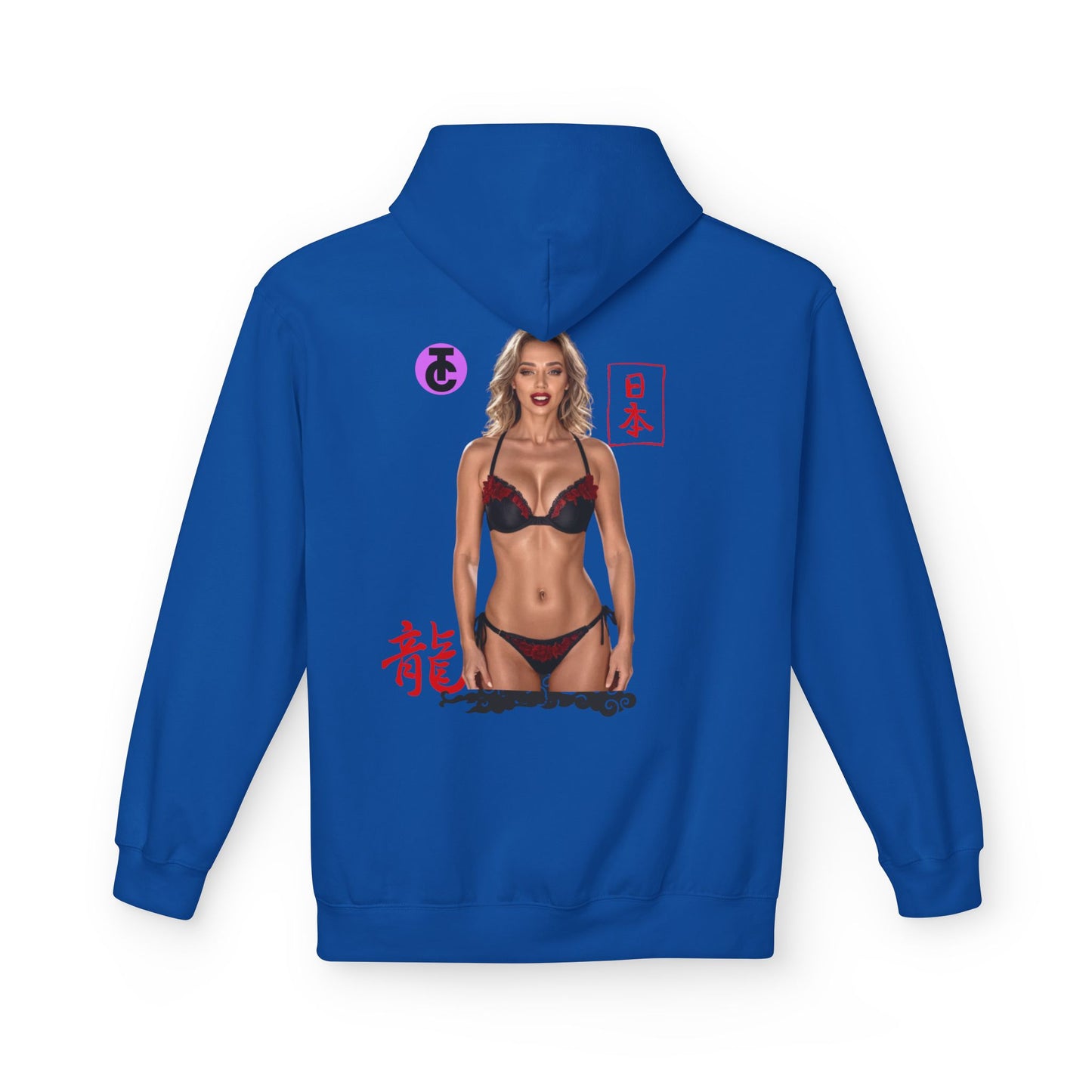 Midweight Softstyle Fleece Hoodie - Vibrant Japanese-Inspired Design
