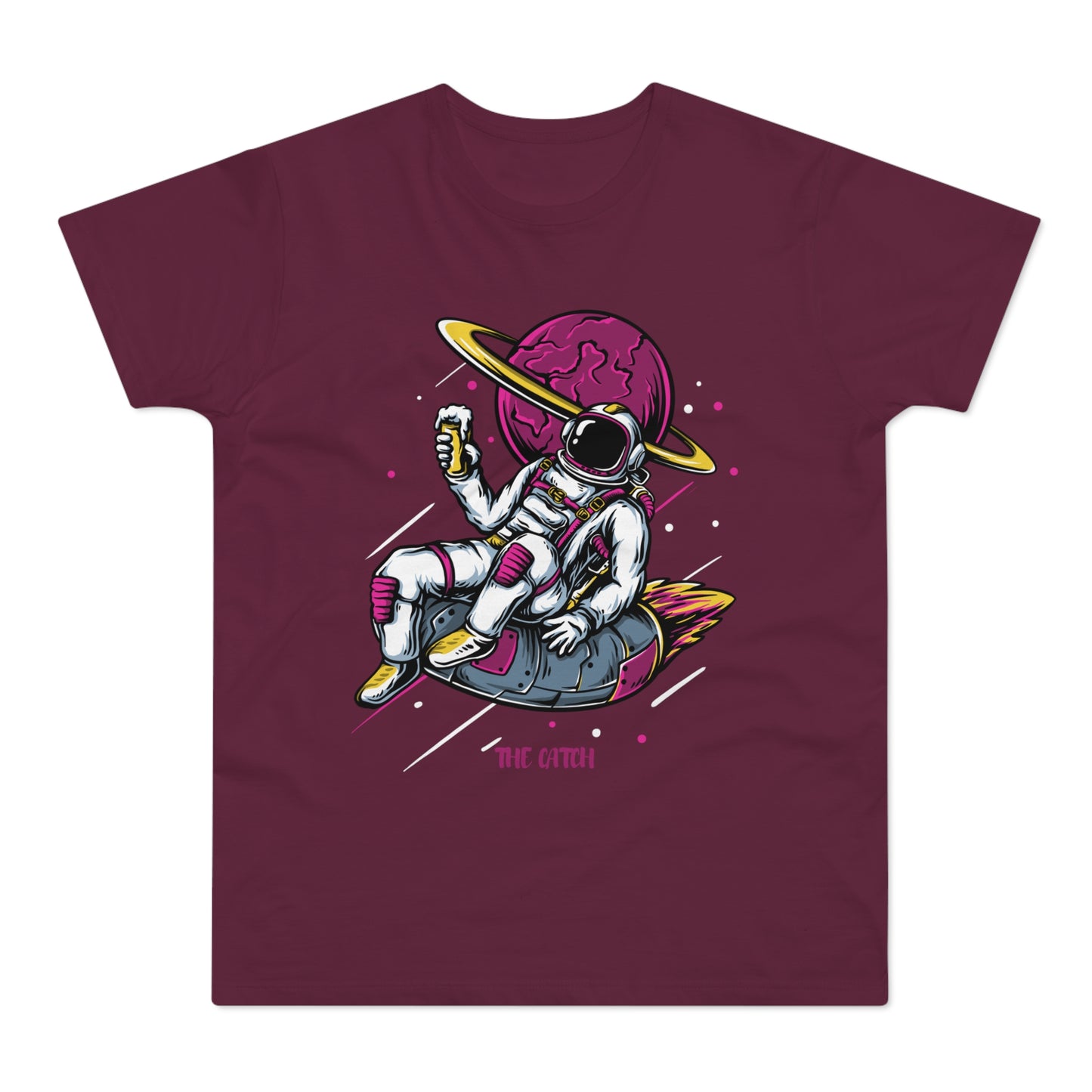 Cosmic Adventure Men's T-Shirt - Retro Astronaut Design