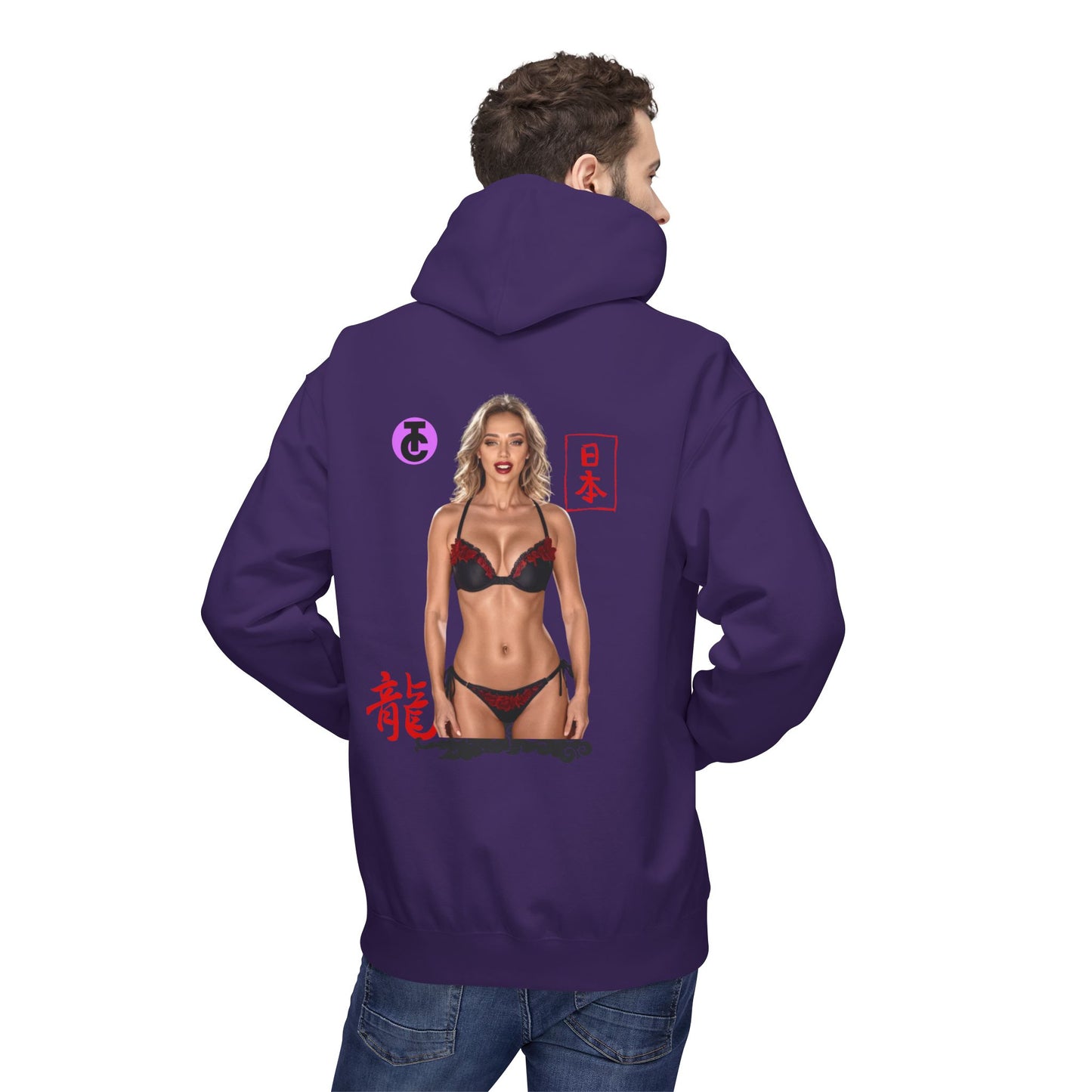 Midweight Softstyle Fleece Hoodie - Vibrant Japanese-Inspired Design - THE CATCH