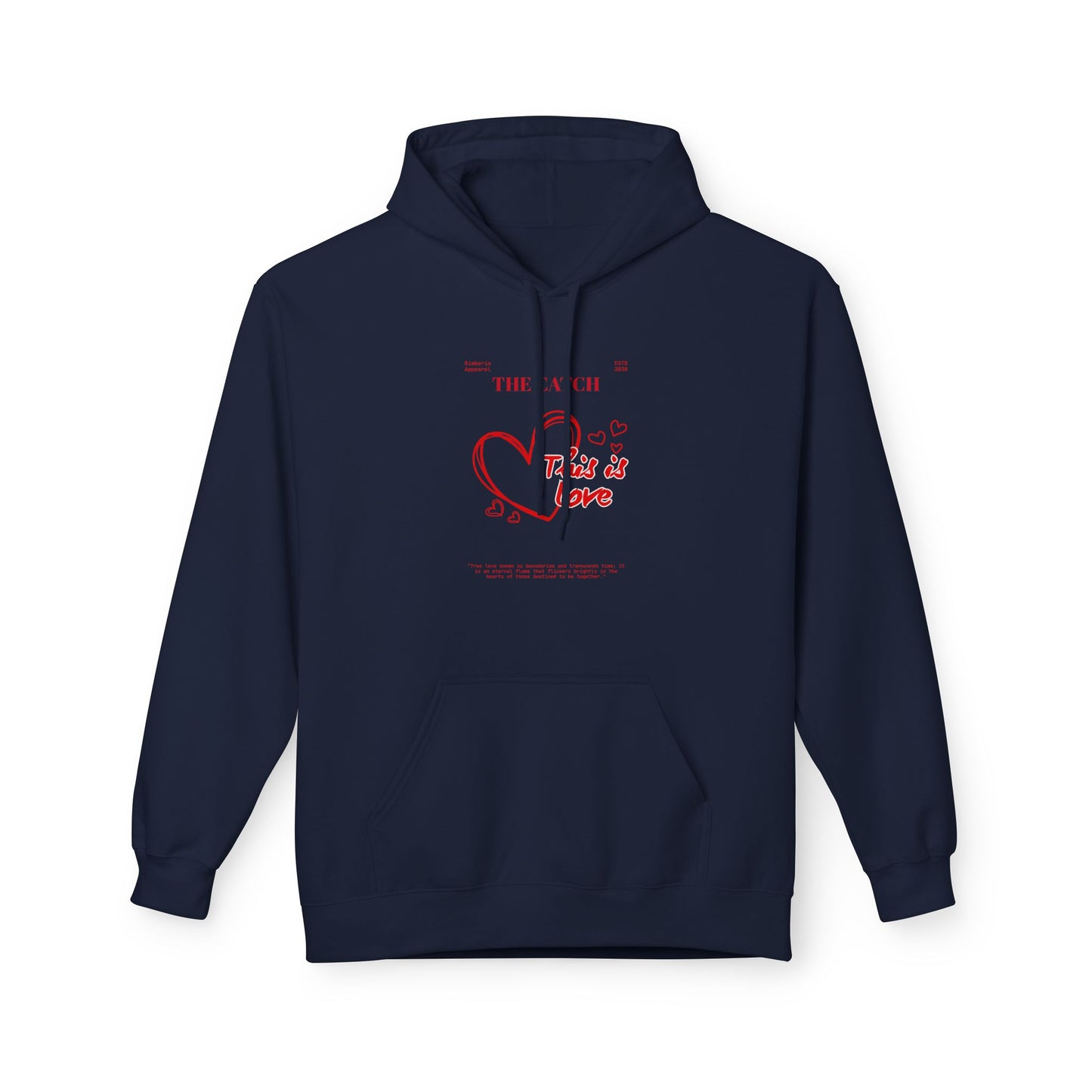 'This is Love' Fleece Hoodie - Perfect for Valentine's Day & Cozy Days