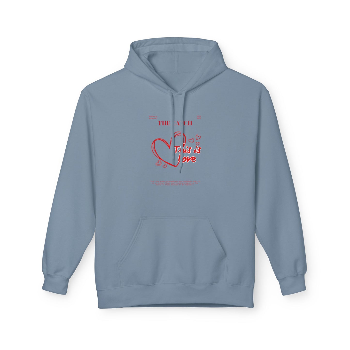 'This is Love' Fleece Hoodie - Perfect for Valentine's Day & Cozy Days