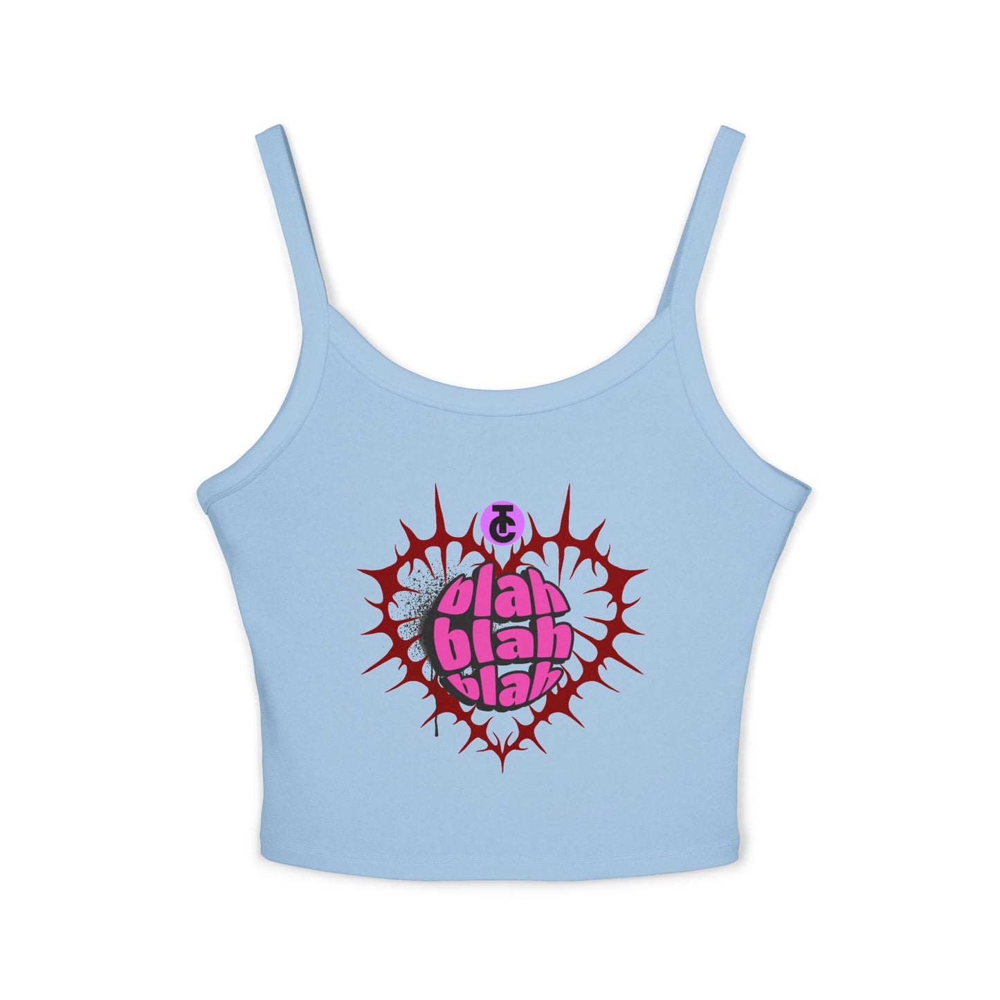 Bold Graphic Spaghetti Strap Tank Top, Summer Top, Festival Wear, Casual Chic, Heart Design, Edgy Tank, Gift Idea - THE CATCH