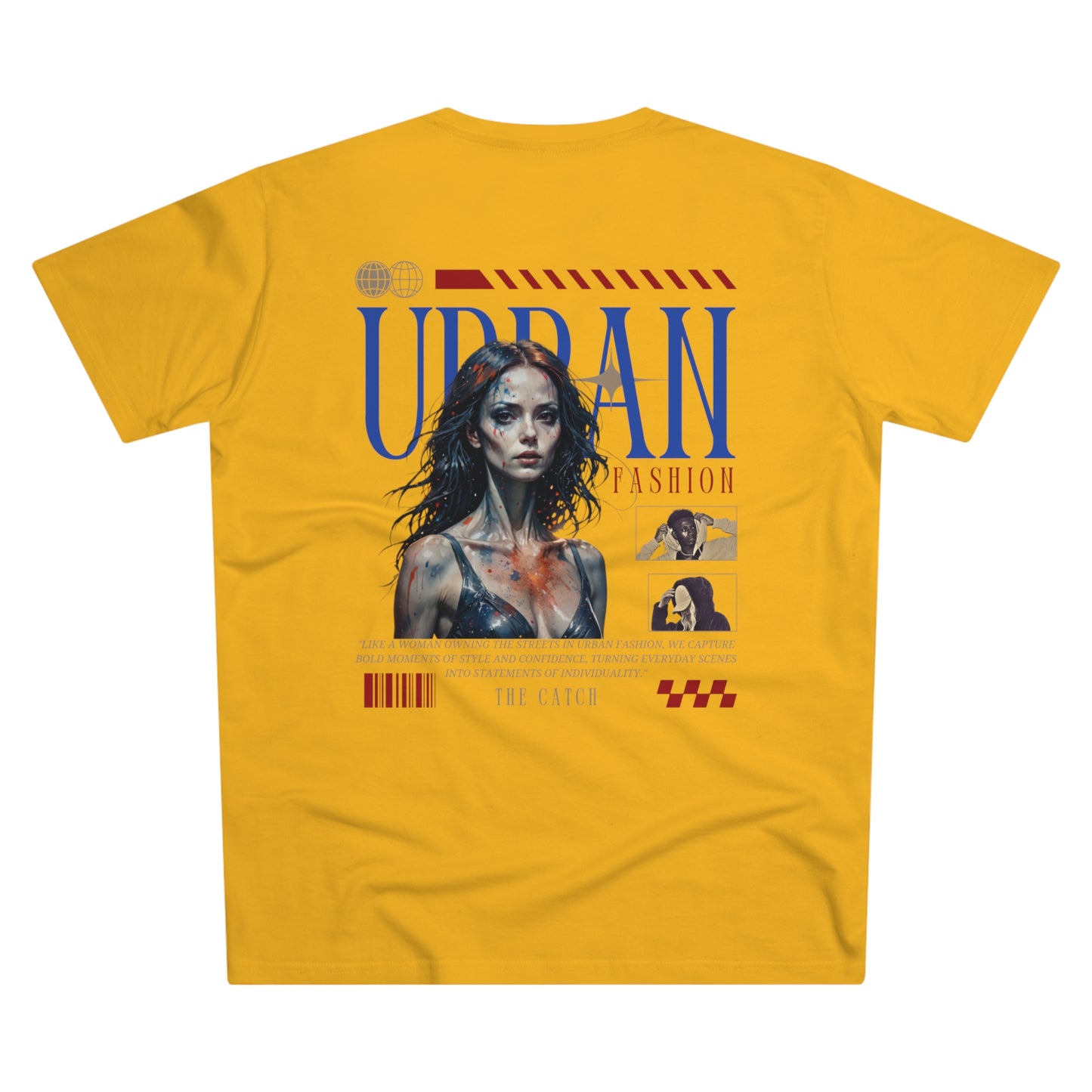 Urban Fashion Men's Modern-fit Tee - 'THE CATCH' Graphic Shirt for Trendsetters - THE CATCH