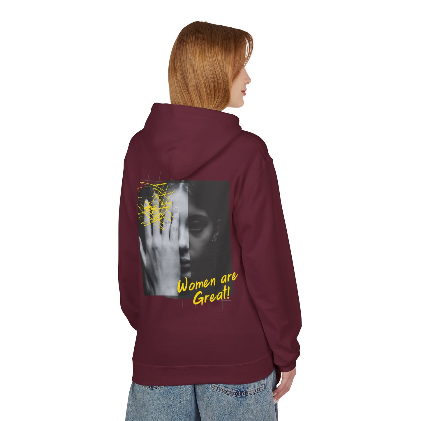 Empowering Women's Fleece Hoodie - "Strong Women Don't Wilt, They Bloom"