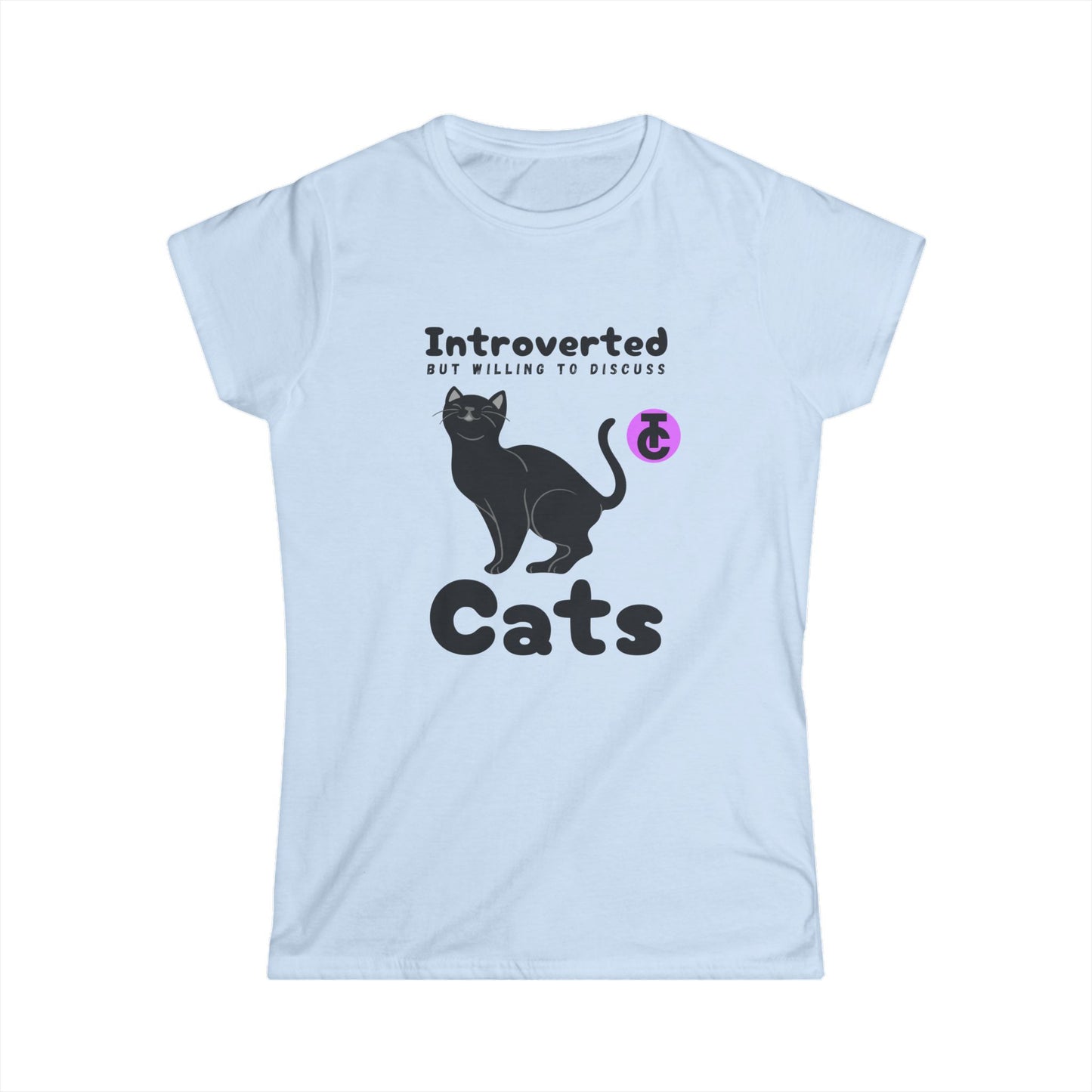 Introverted Cat Women's Tee - Perfect for Cat Lovers, Pet Owners, Birthday Gift, Casual Wear, Comfortable Style - THE CATCH
