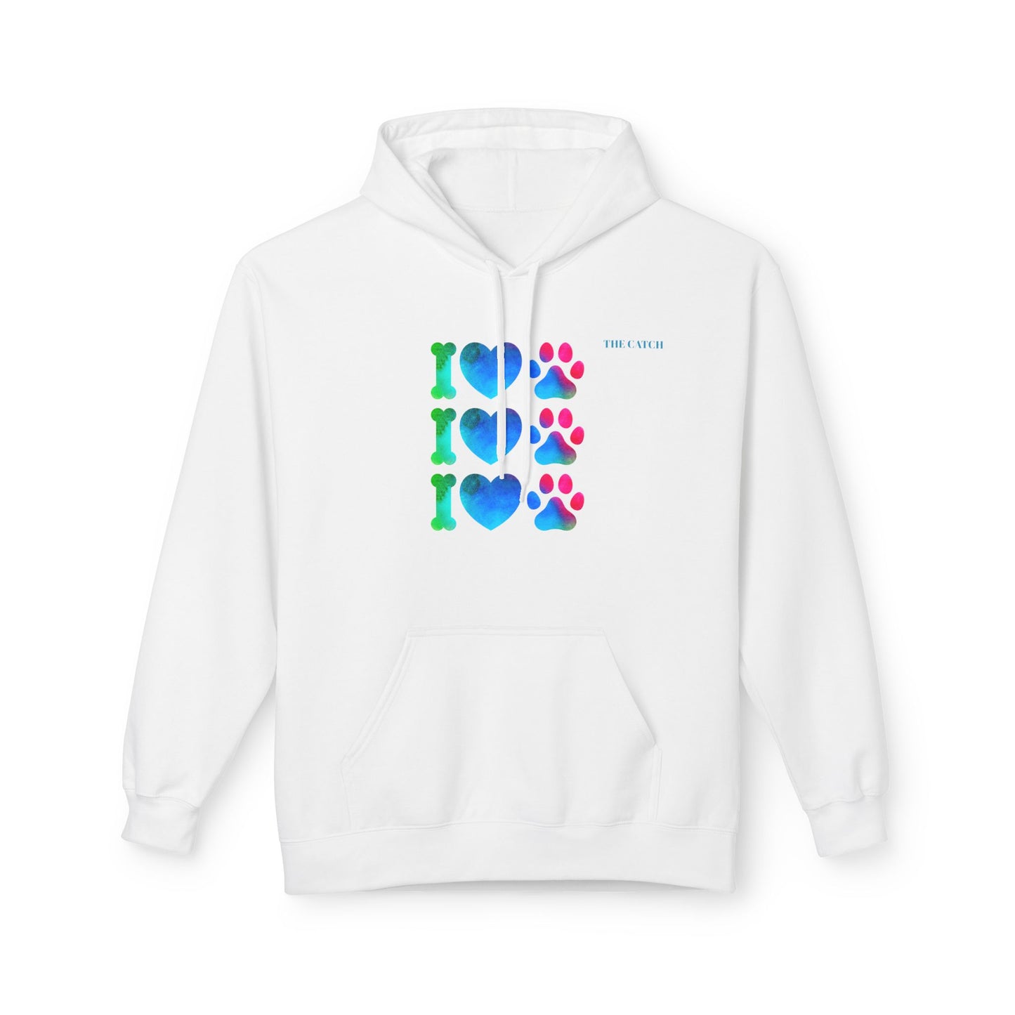 I Love Pets Midweight Softstyle Fleece Hoodie – Perfect Gift for Animal Lovers