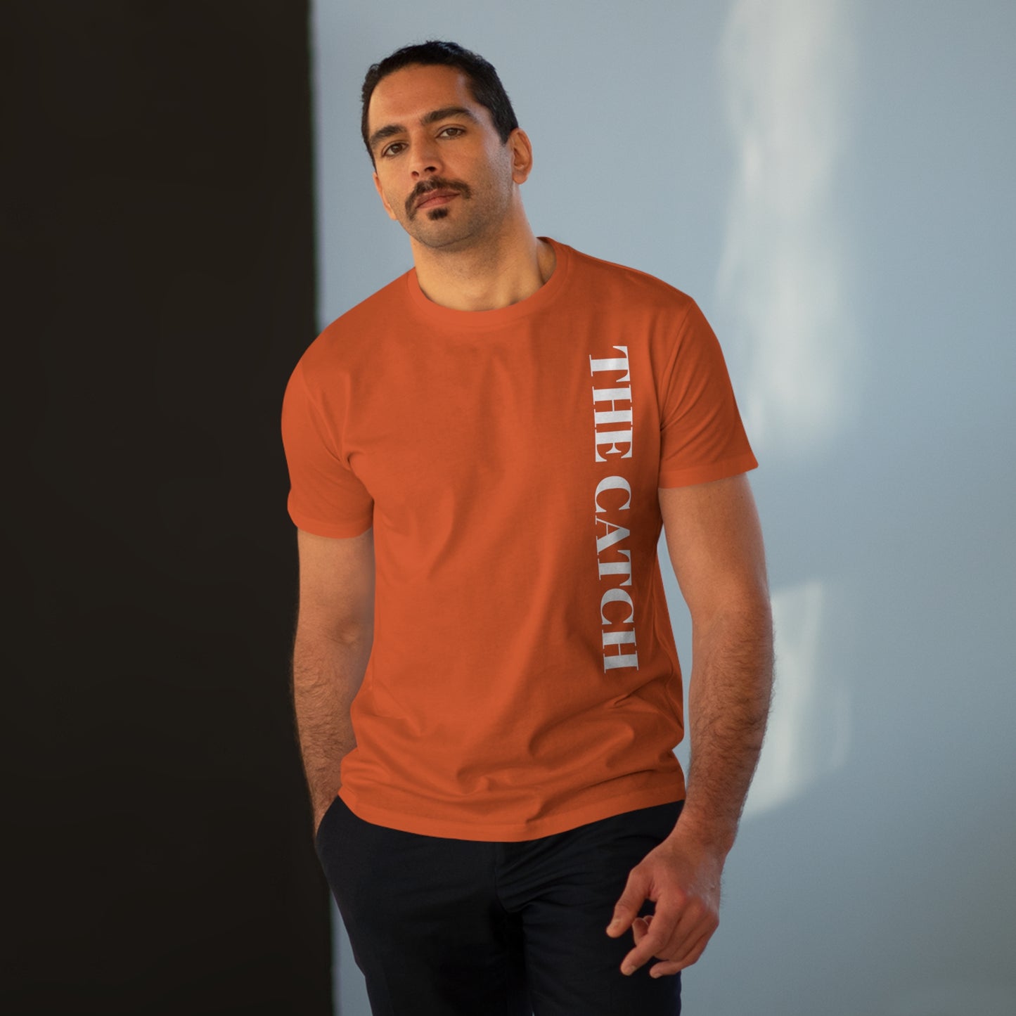Men's Modern-Fit Tee - Stylish Casual Tee with "THE CATCH" Design