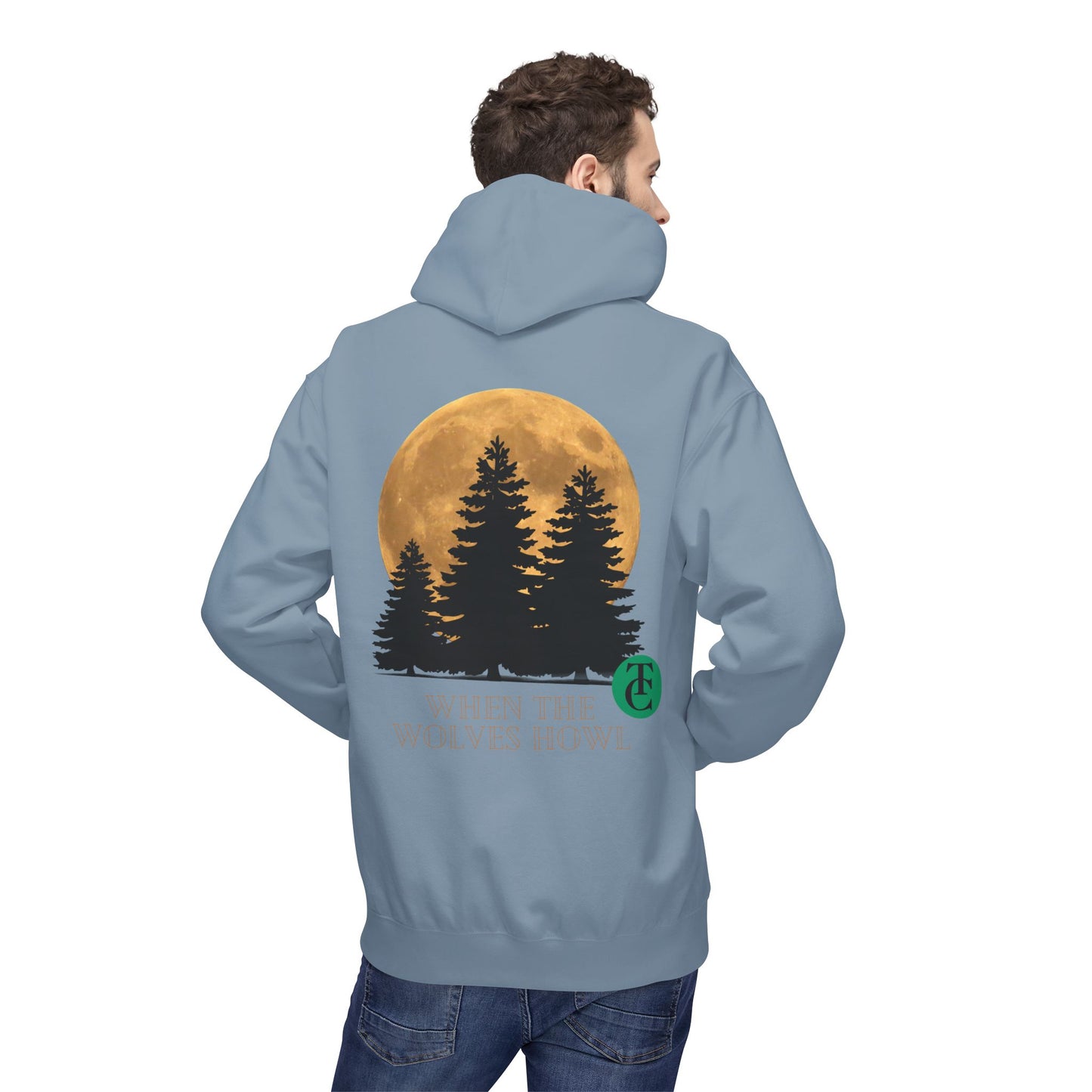 Midweight Softstyle Fleece Hoodie - 'When the Wolves Howl' Design