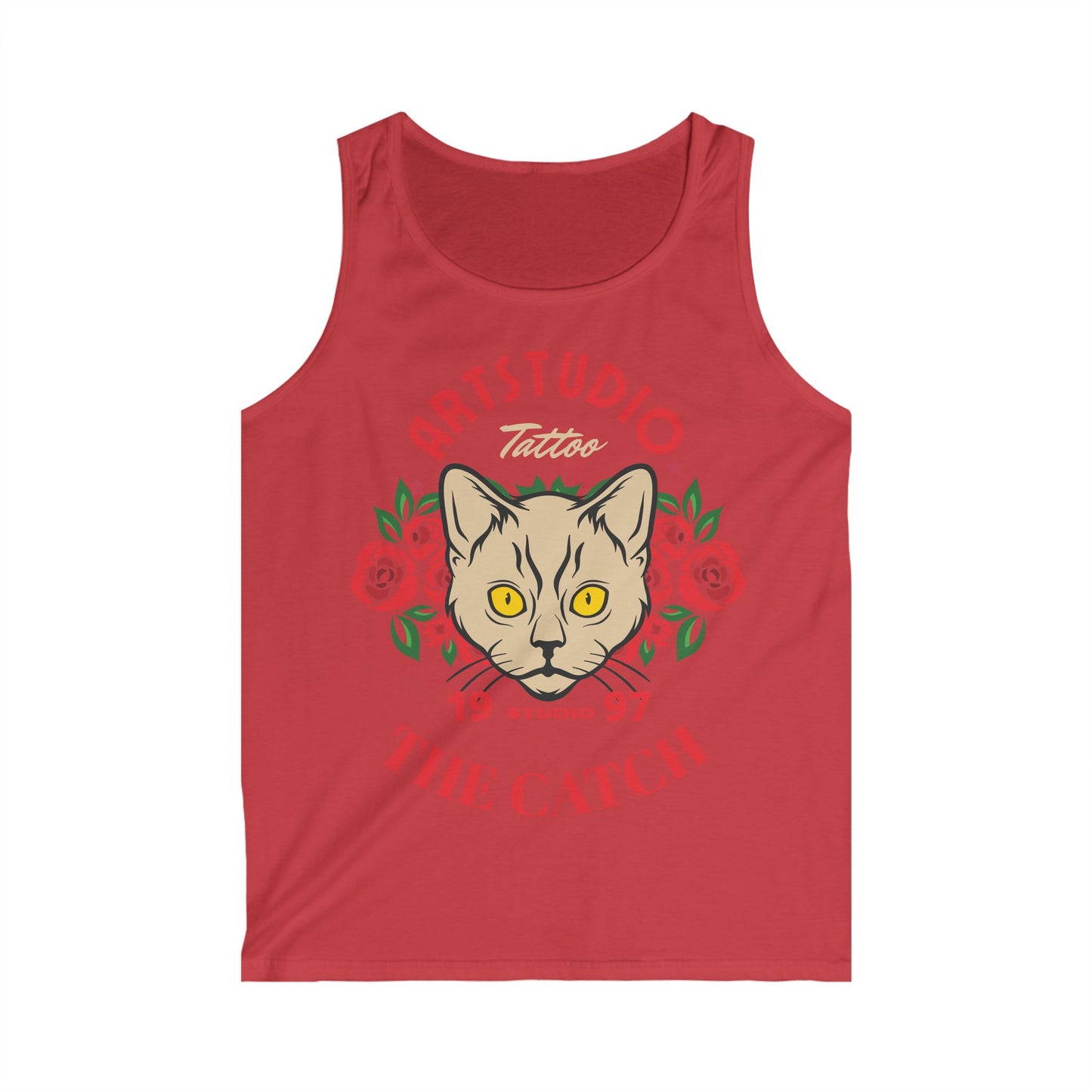 Cat Tattoo Art Men's Tank Top - The Catch - THE CATCH