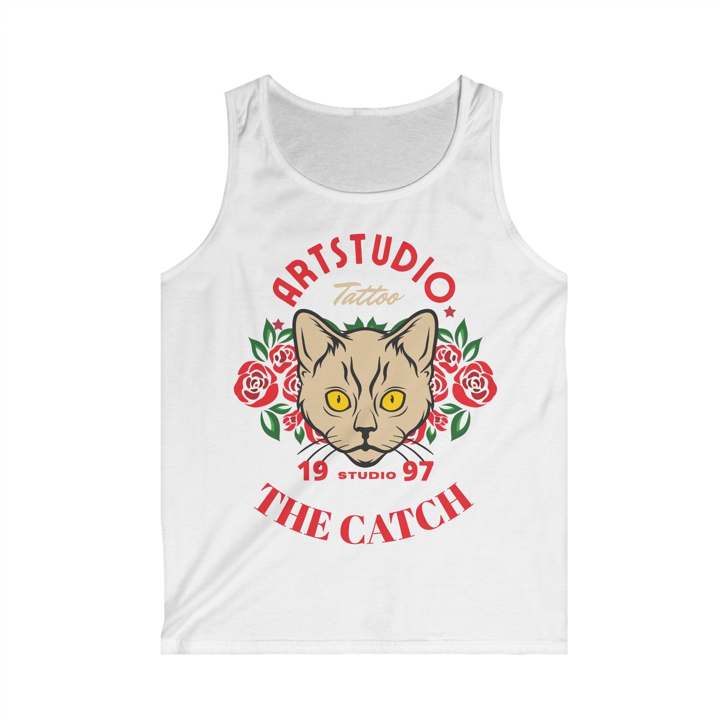 Cat Tattoo Art Men's Tank Top - The Catch - THE CATCH
