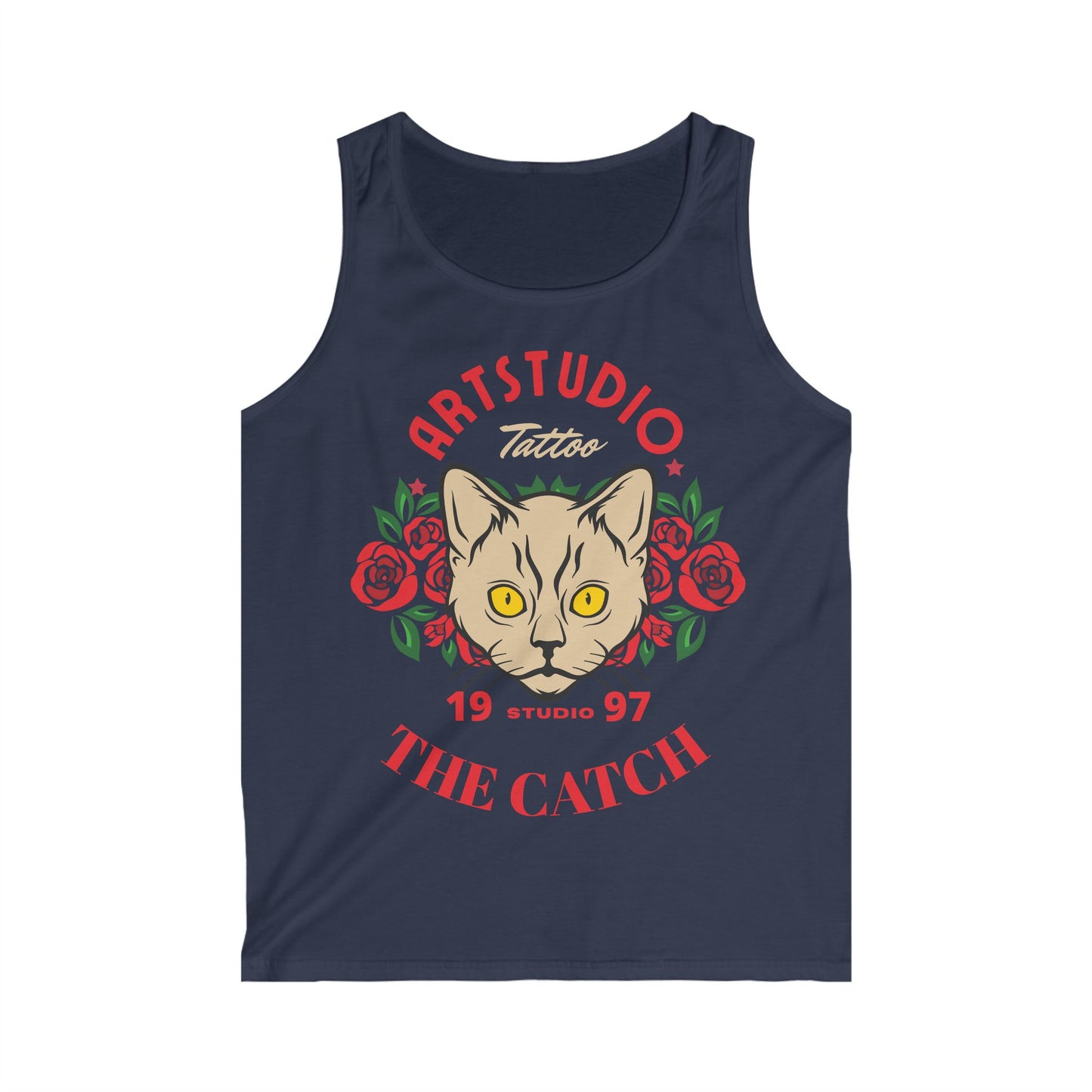 Cat Tattoo Art Men's Tank Top - The Catch - THE CATCH