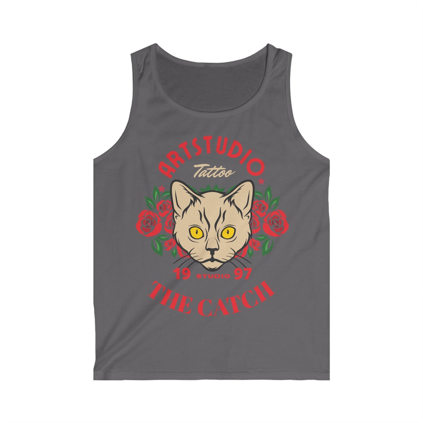 Cat Tattoo Art Men's Tank Top - The Catch - THE CATCH