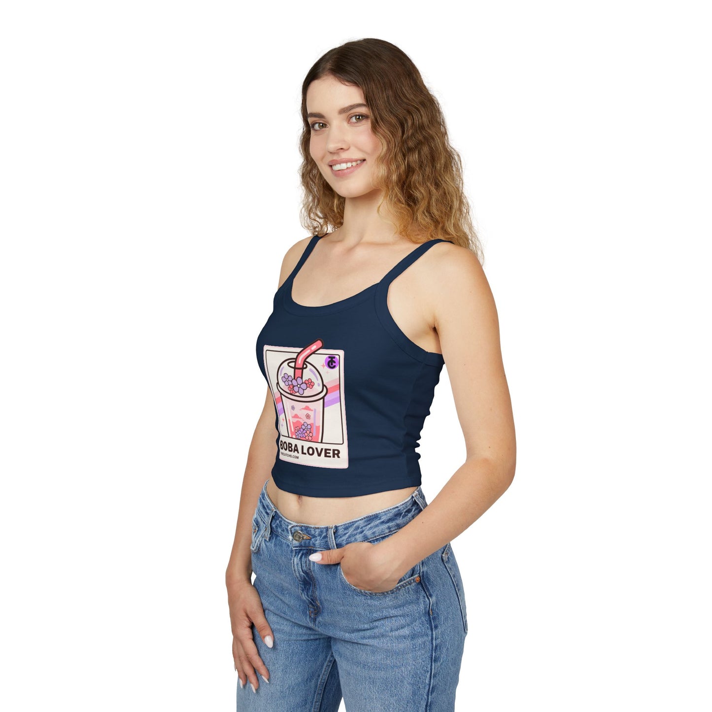 Boba Lover Women's Spaghetti Strap Tank Top | Cute Summer Top, Bubble Tea Apparel, Gift for Boba Fans, Casual Wear, Hot Weather Style