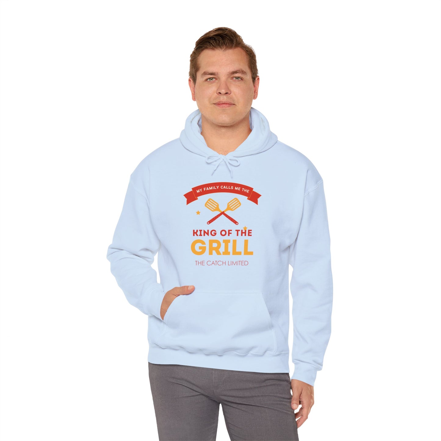 King of the Grill Heavy Blend™ Hooded Sweatshirt, BBQ Sweatshirt, Father's Day Gift, Grilling Hoodie, Casual Comfort Wear