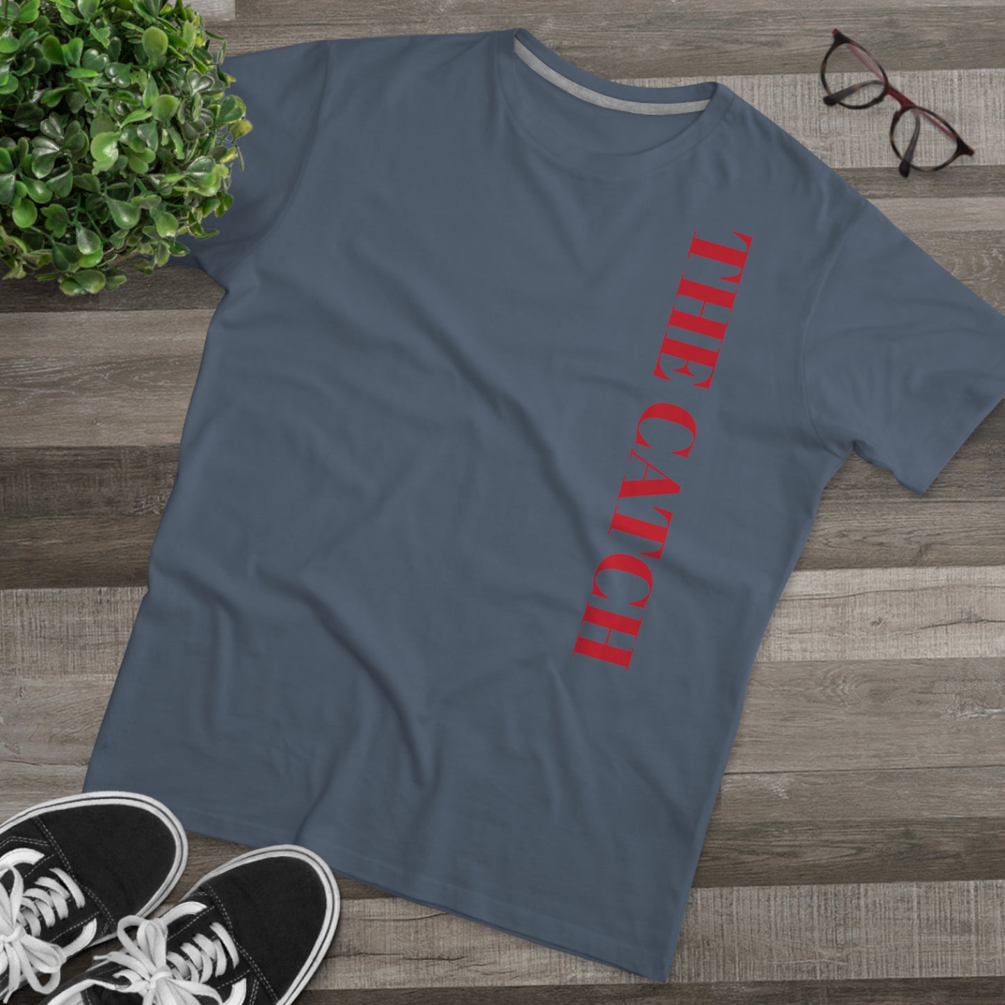 Men's Modern-fit Tee - 'The Catch' Graphic Tee with 'Reincarnation' Design