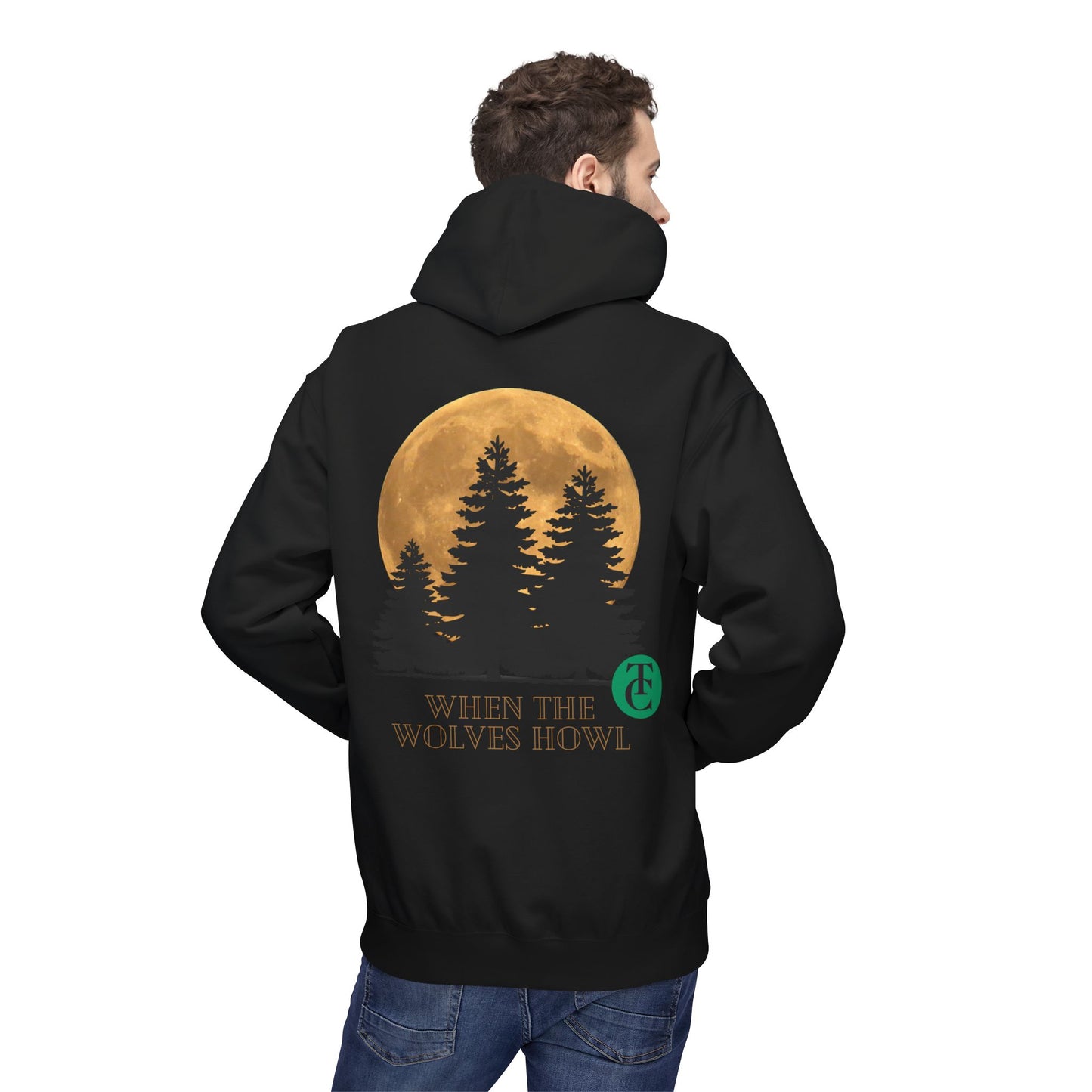 Midweight Softstyle Fleece Hoodie - 'When the Wolves Howl' Design - THE CATCH