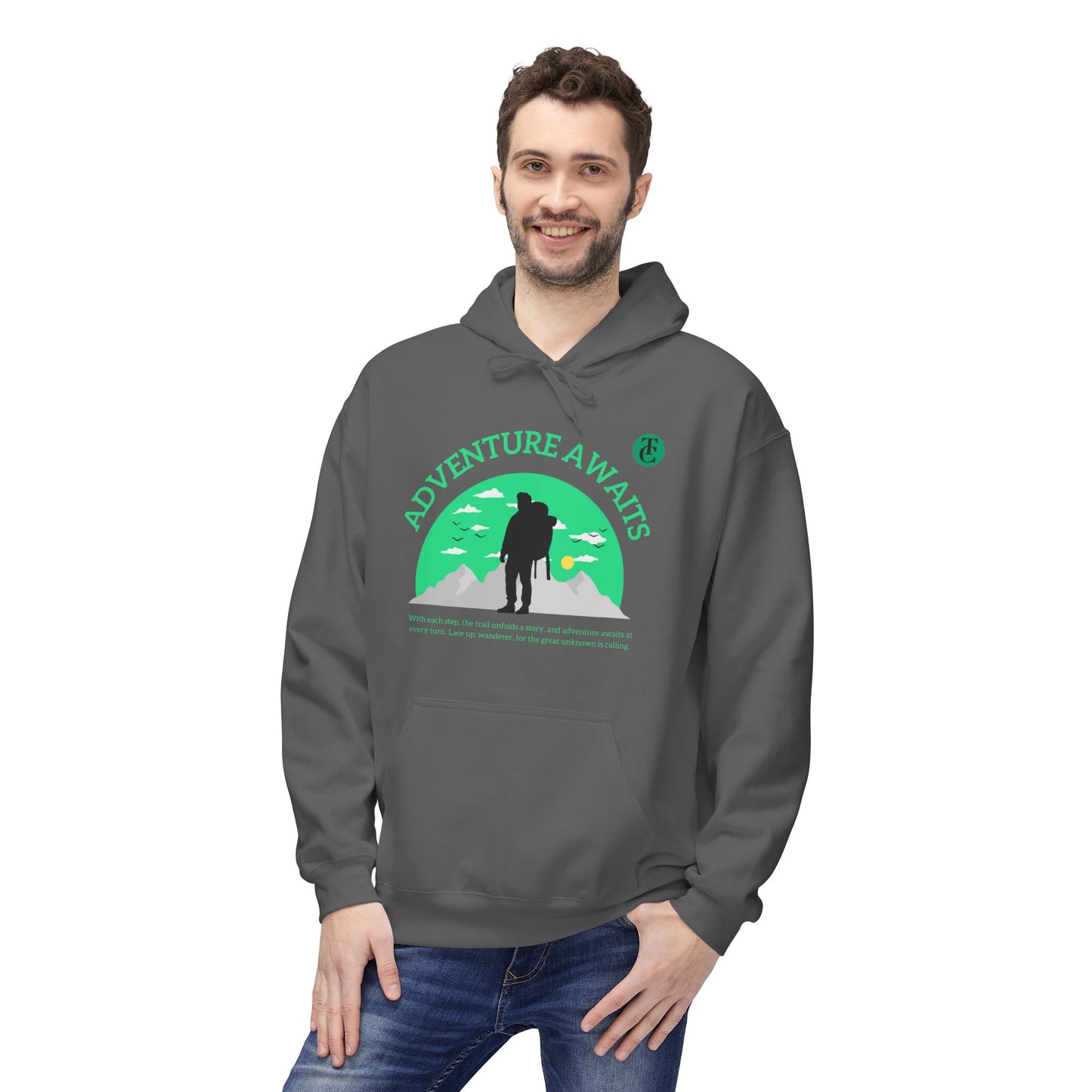 Adventure Awaits Fleece Hoodie – Cozy Travel & Outdoor Gear