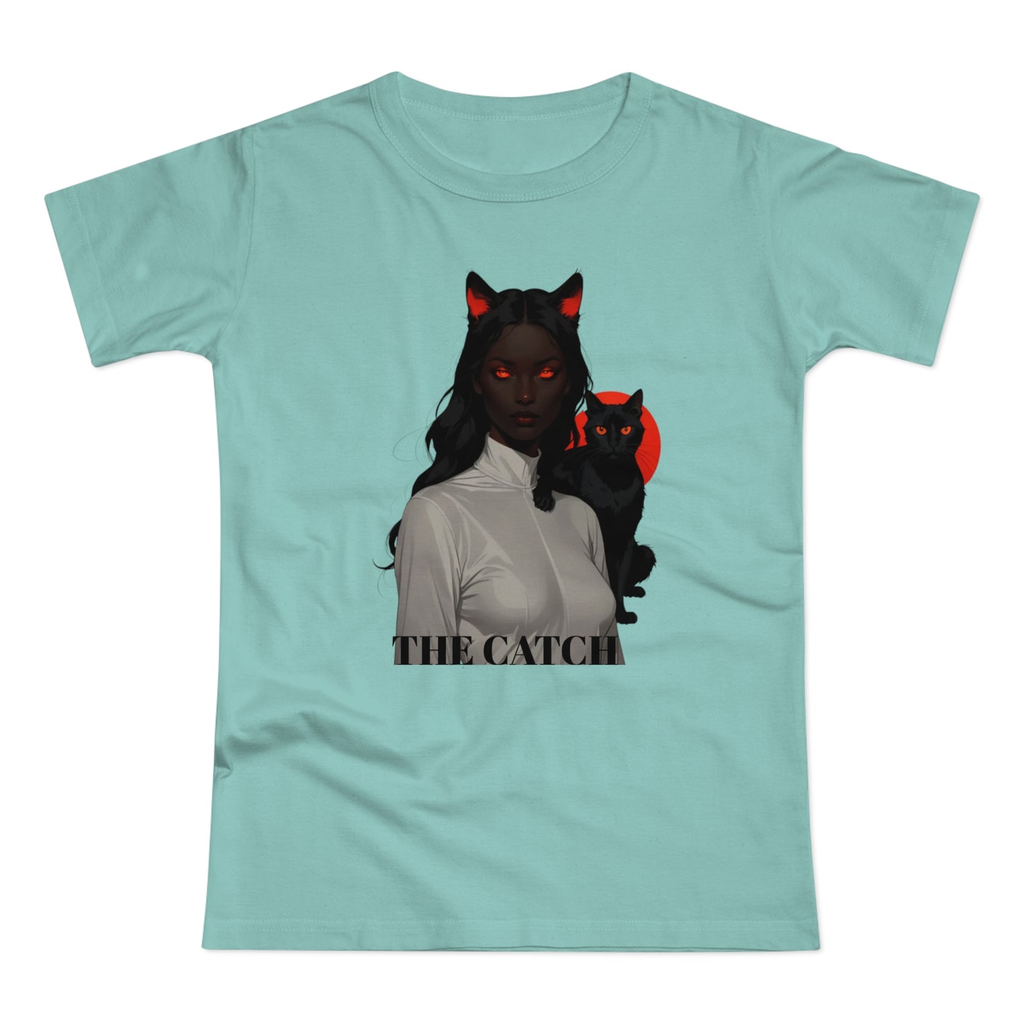 The Catch Women's T-Shirt - Stylish Cat-Themed Graphic Tee for Cat Lovers - THE CATCH