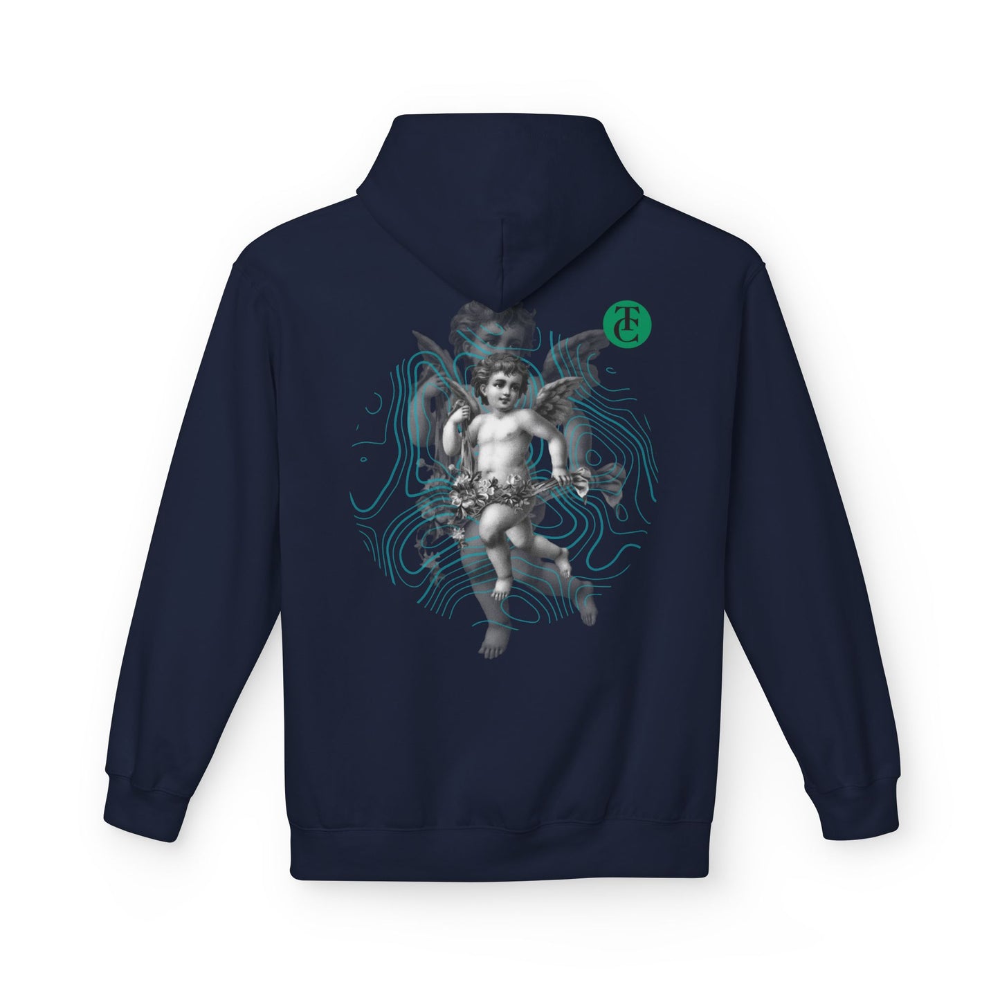 Fleece Hoodie with Cupid Design - Softstyle, Comfortable, Perfect for Casual Wear